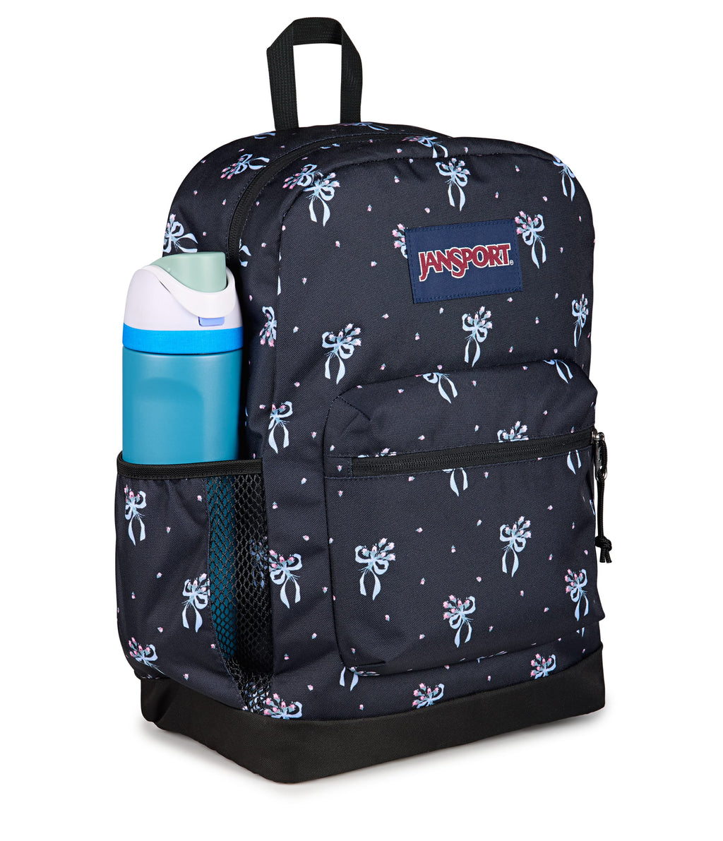 JanSport Cross Town Plus Laptop Backpack - Pastel Petals Black