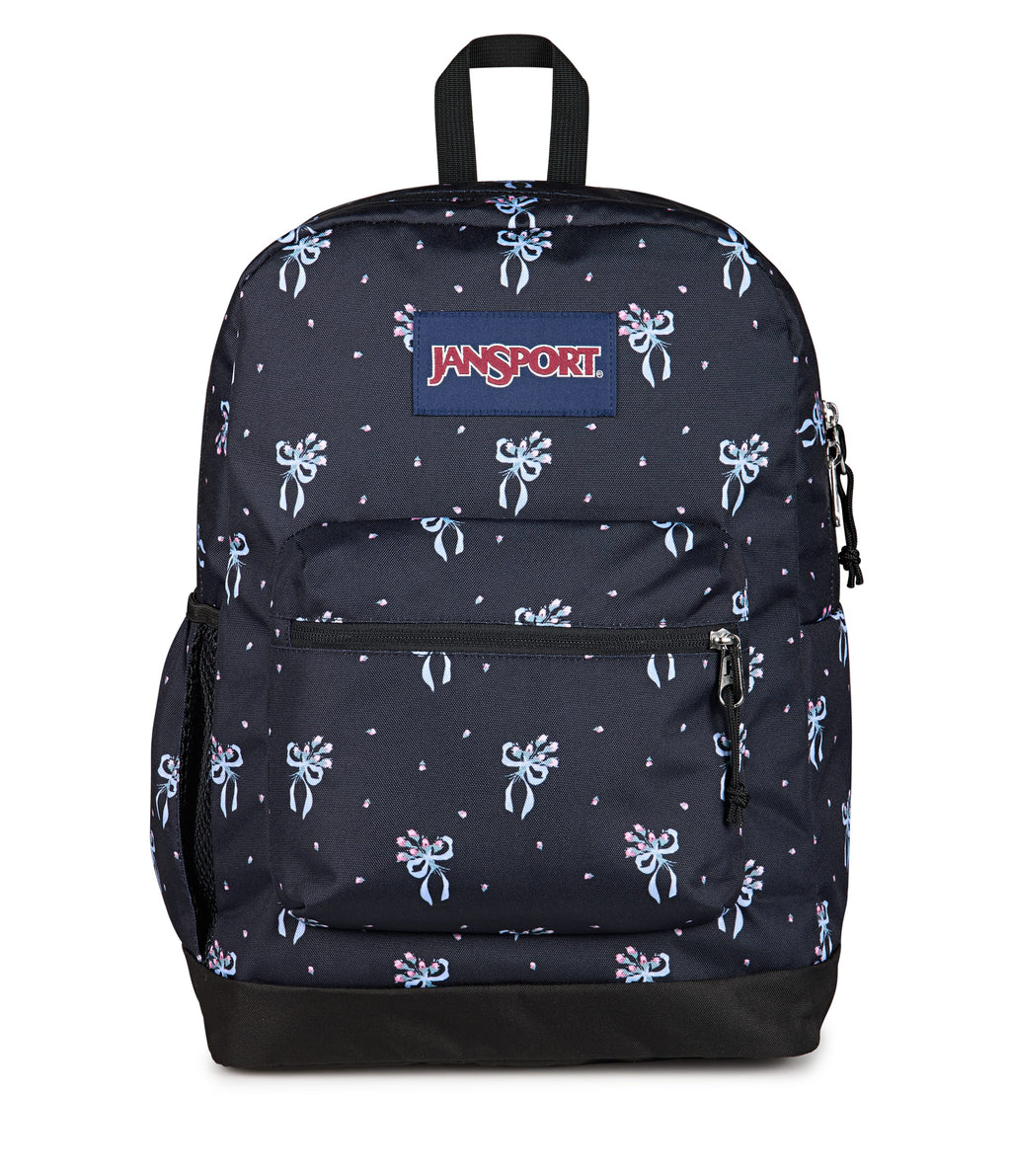JanSport Cross Town Plus Laptop Backpack - Pastel Petals Black