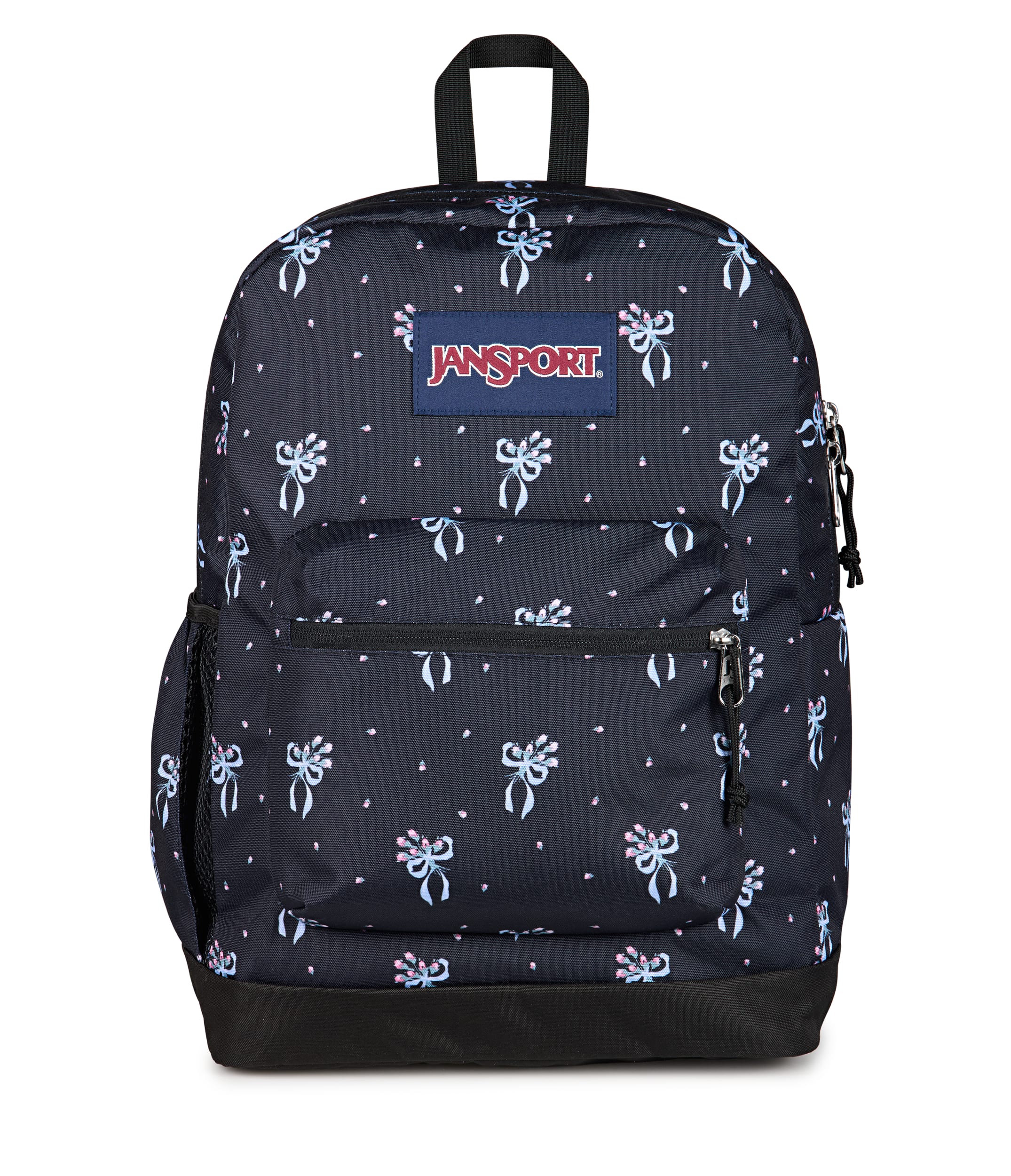 JanSport Cross Town Plus Laptop Backpack - Pastel Petals Black