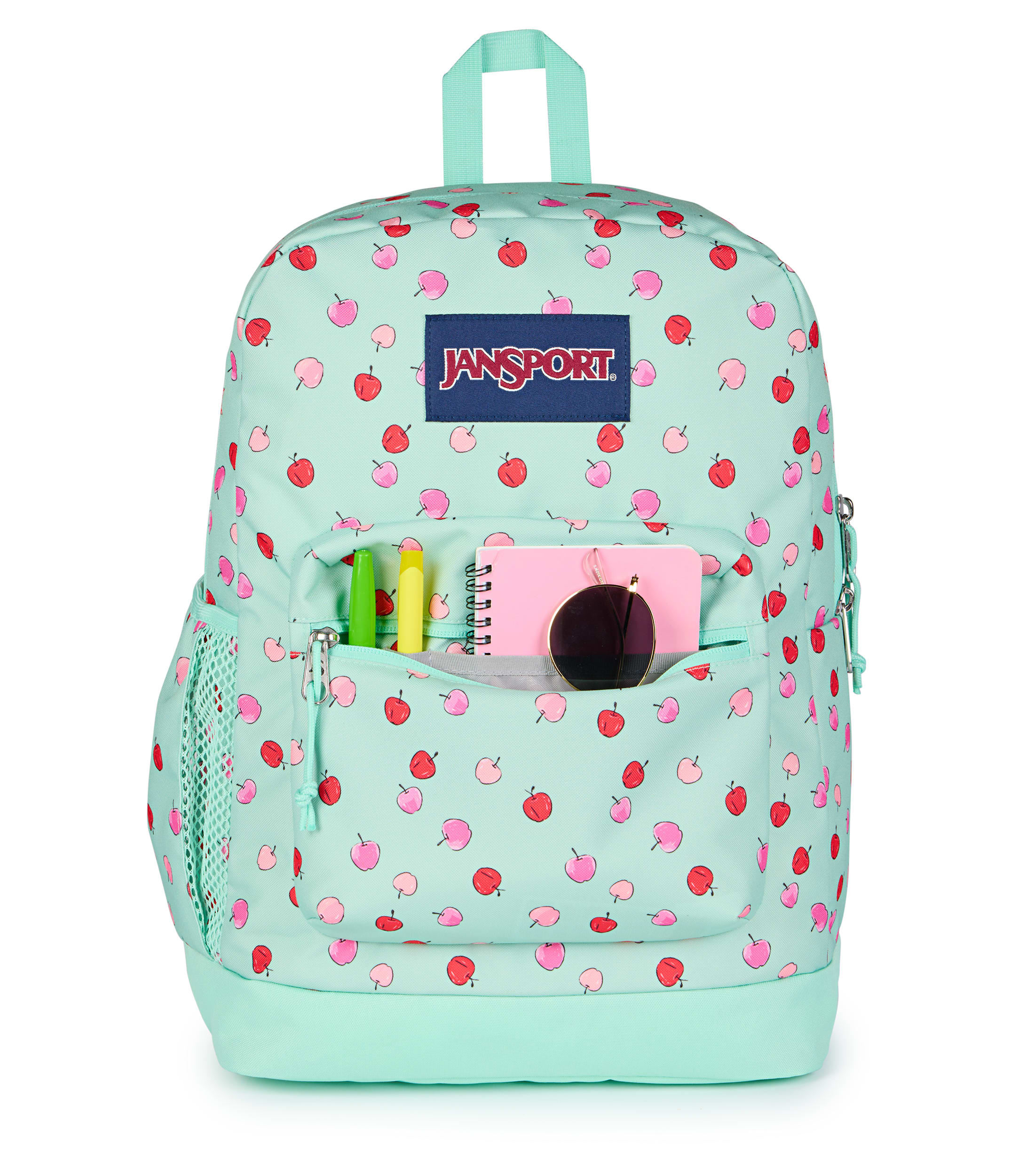 JanSport Cross Town Plus Laptop Backpack - Apple Orchard Magic Mint