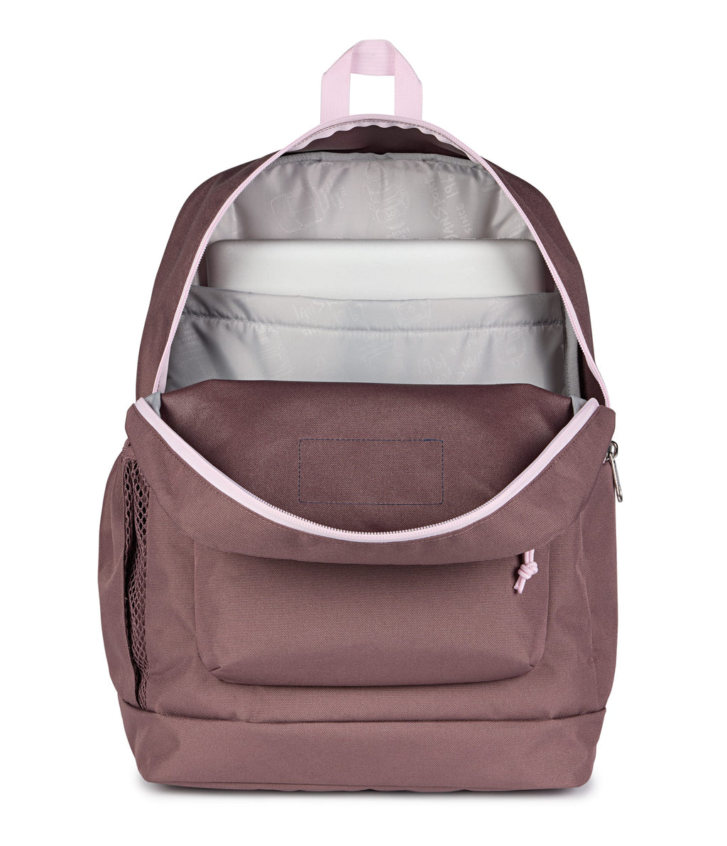 JanSport Cross Town Plus Laptop Backpack - Color Blocked Mahogany Haze