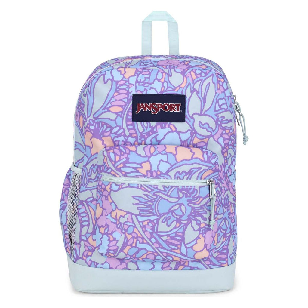 JanSport Cross Town Plus - Fluid Floral Pastel Lilac
