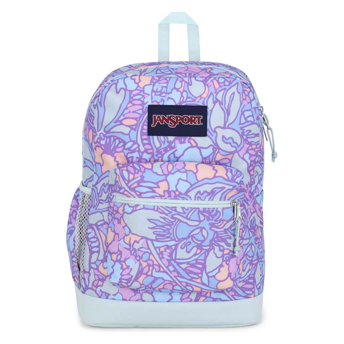 JanSport Cross Town Plus - Fluid Floral Pastel Lilac