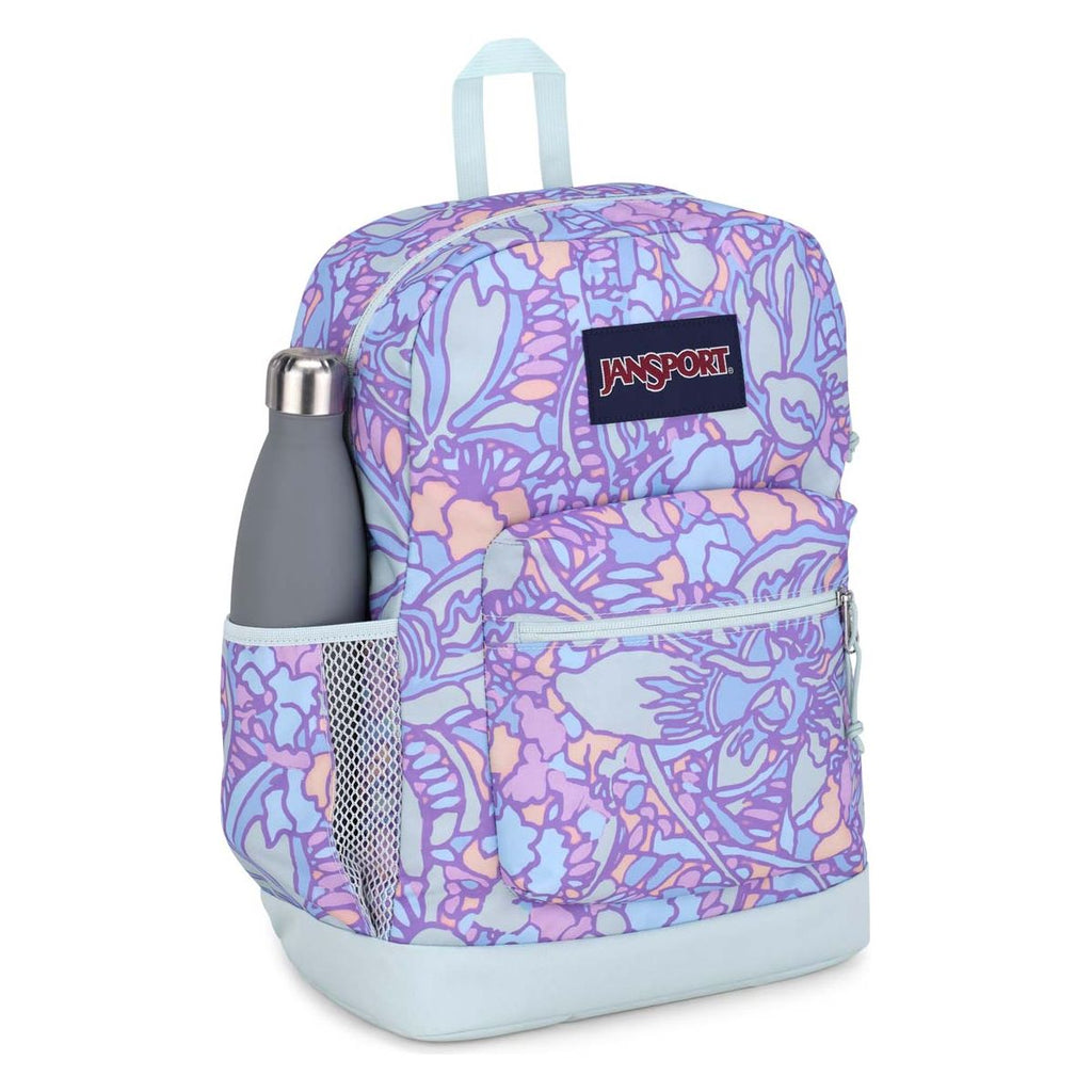 JanSport Cross Town Plus - Fluid Floral Pastel Lilac