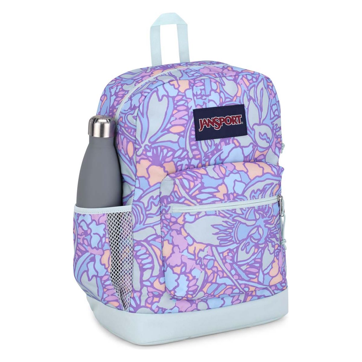 JanSport Cross Town Plus - Fluid Floral Pastel Lilac