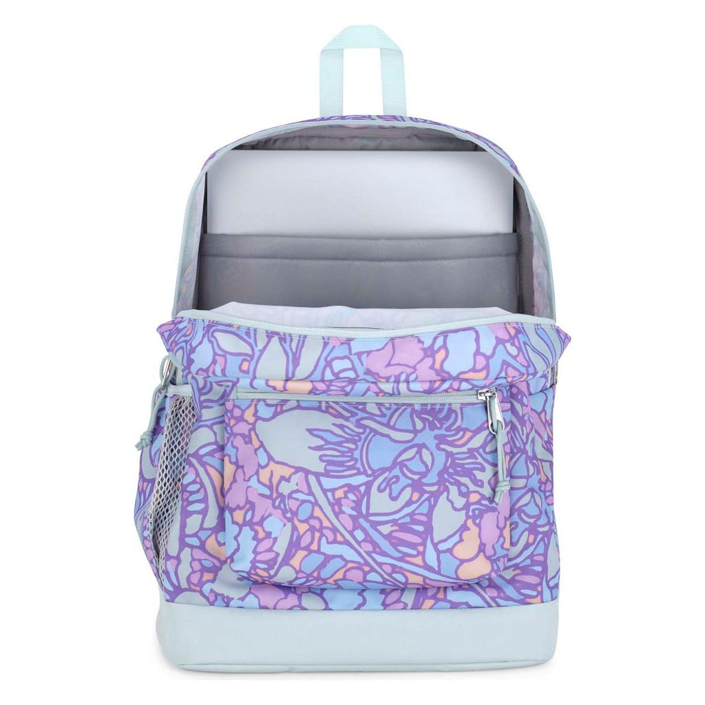 JanSport Cross Town Plus - Fluid Floral Pastel Lilac