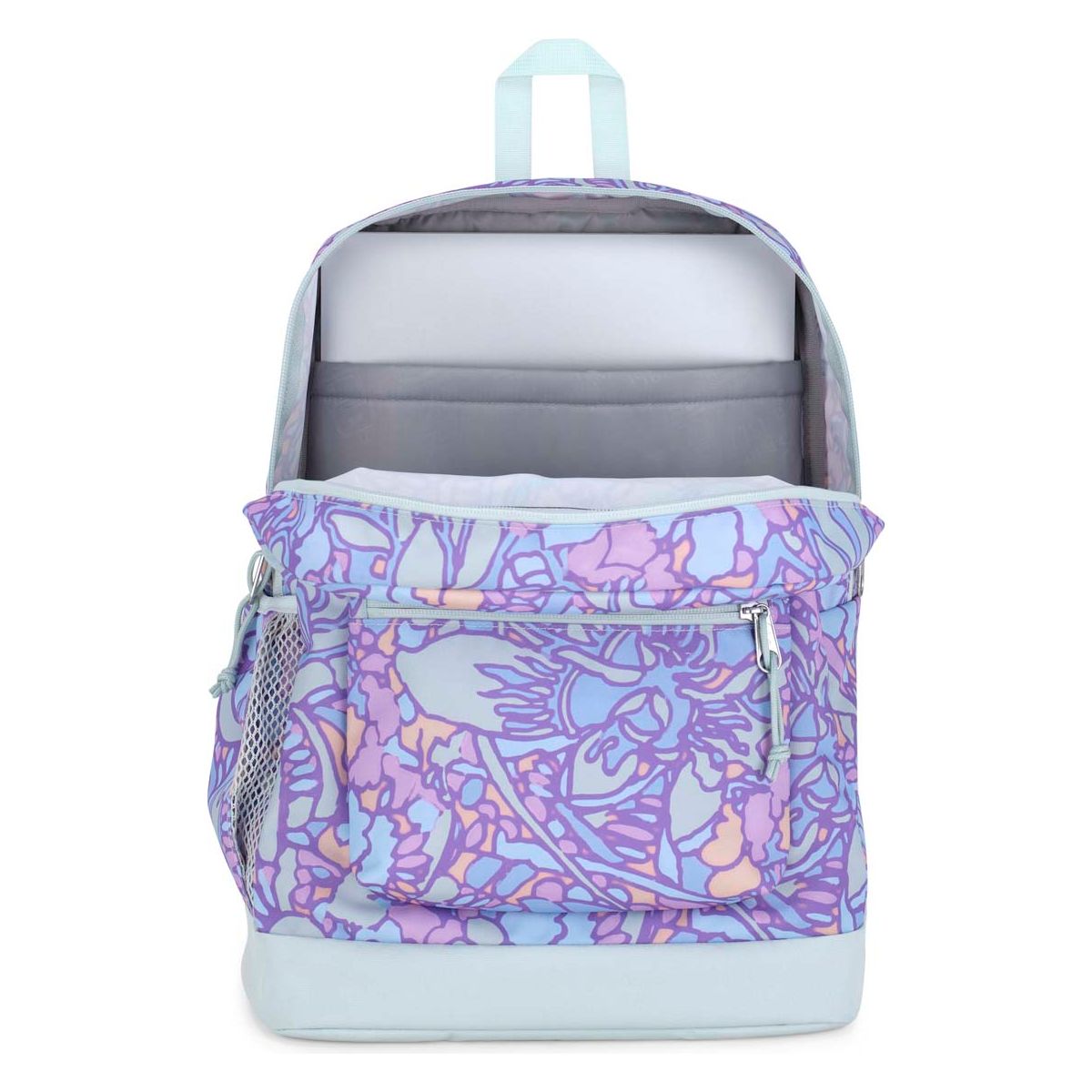 JanSport Cross Town Plus - Fluid Floral Pastel Lilac