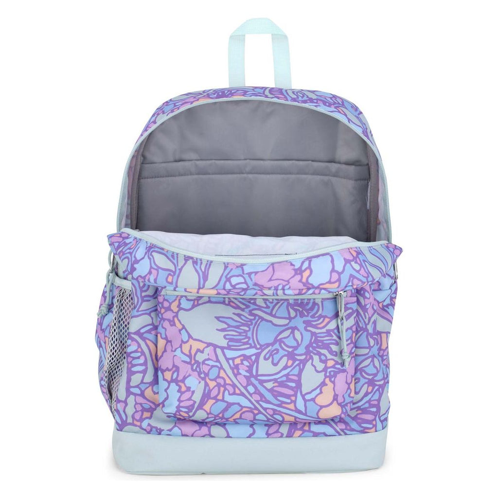 JanSport Cross Town Plus - Fluid Floral Pastel Lilac