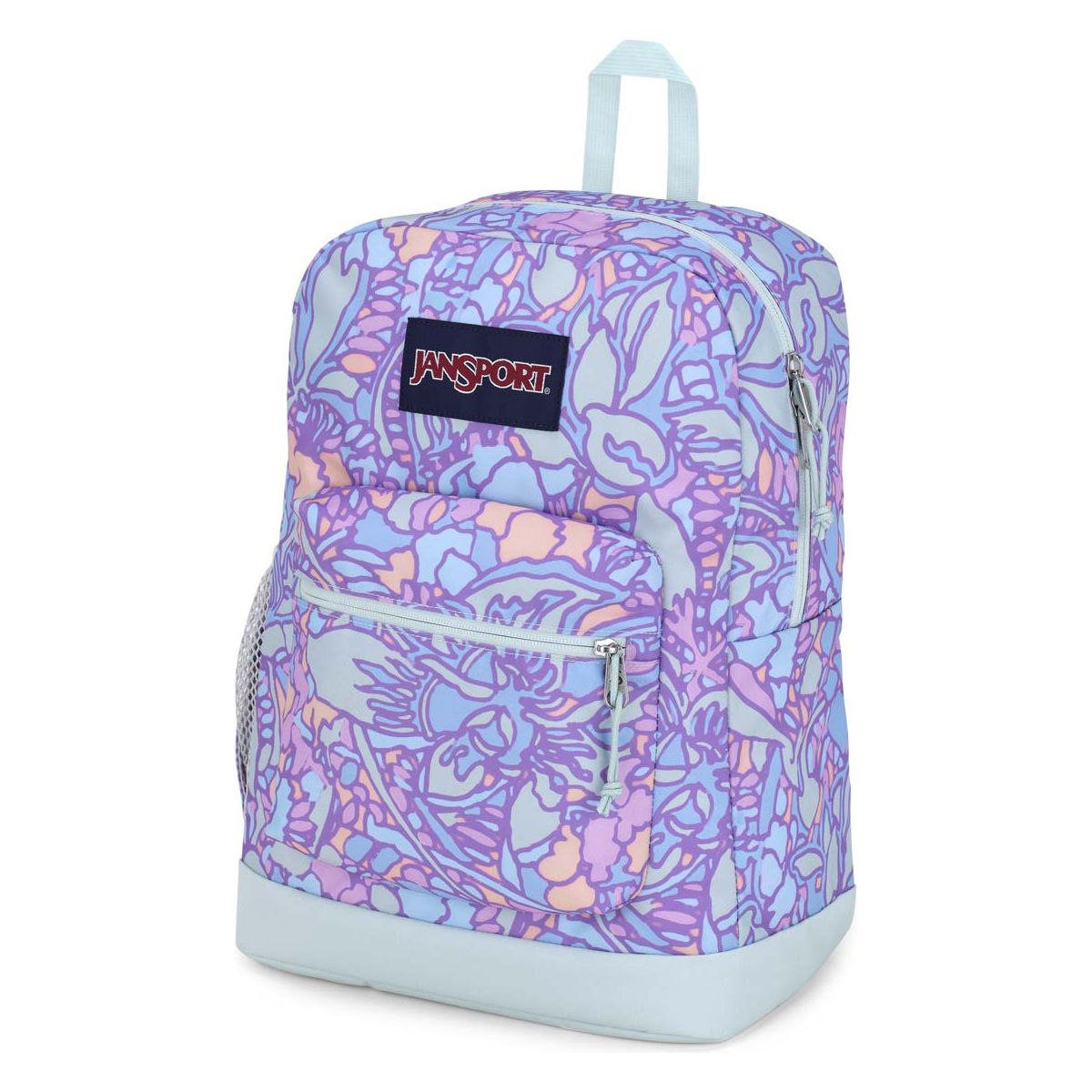 JanSport Cross Town Plus - Fluid Floral Pastel Lilac