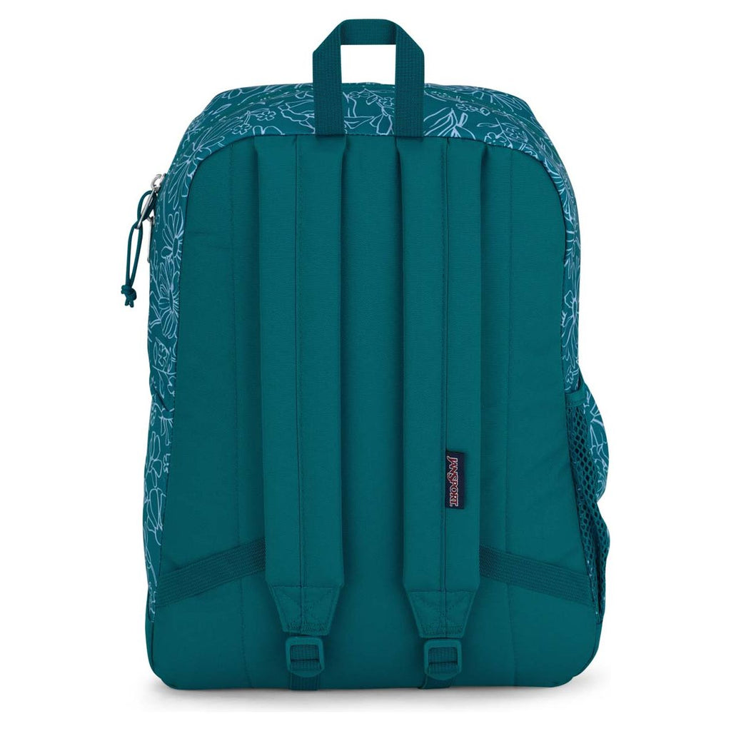 JanSport Cross Town Plus Laptop Backpack - Delightful Daisies Green