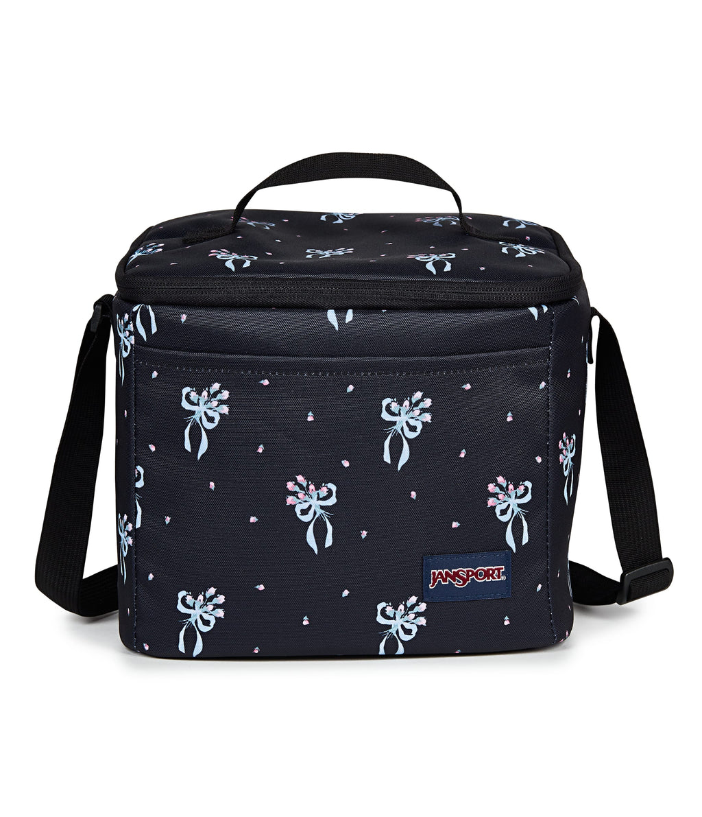 Jansport Super Snack Lunch Bag - Pastel Petals Black