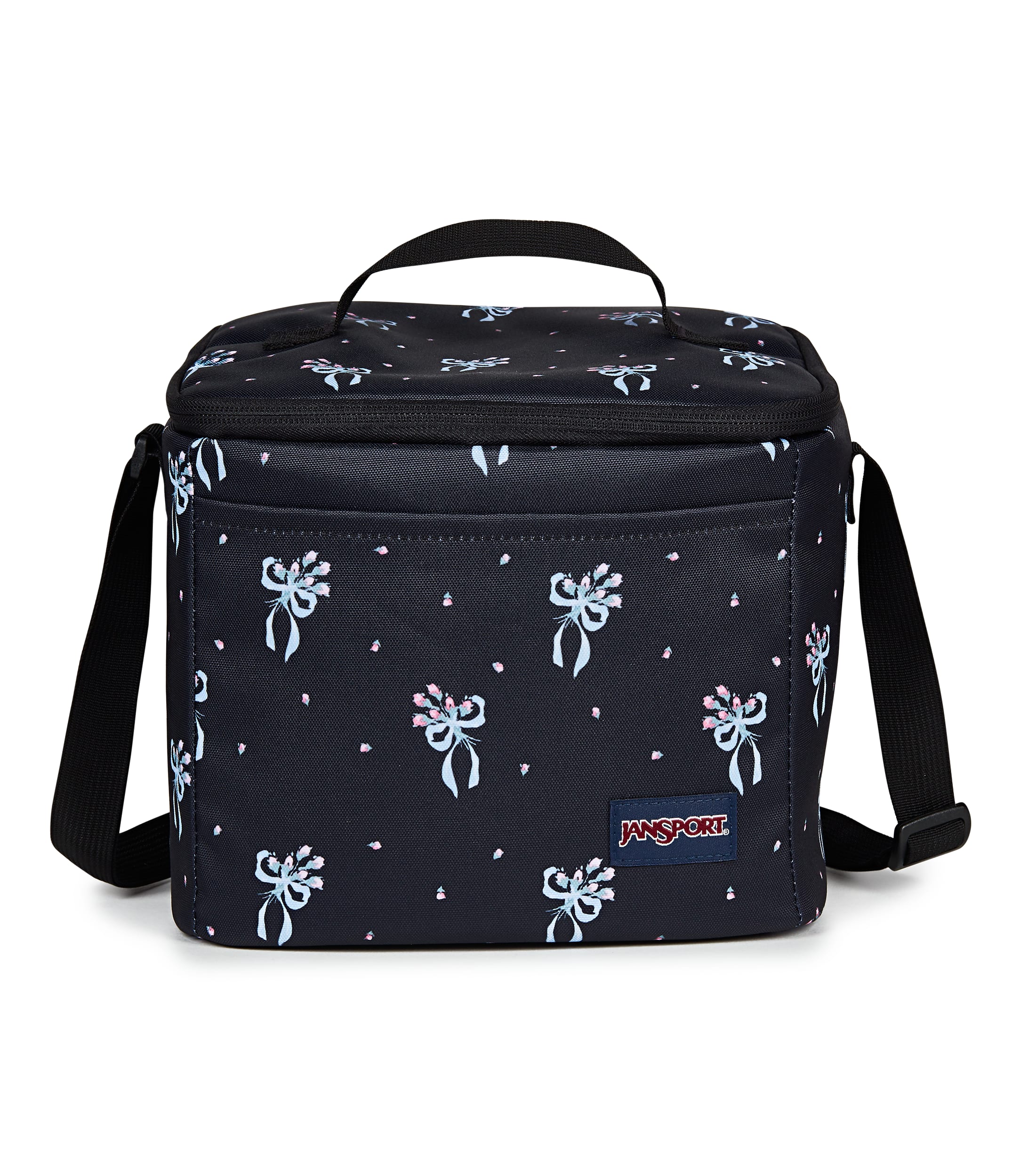 Jansport Super Snack Lunch Bag - Pastel Petals Black