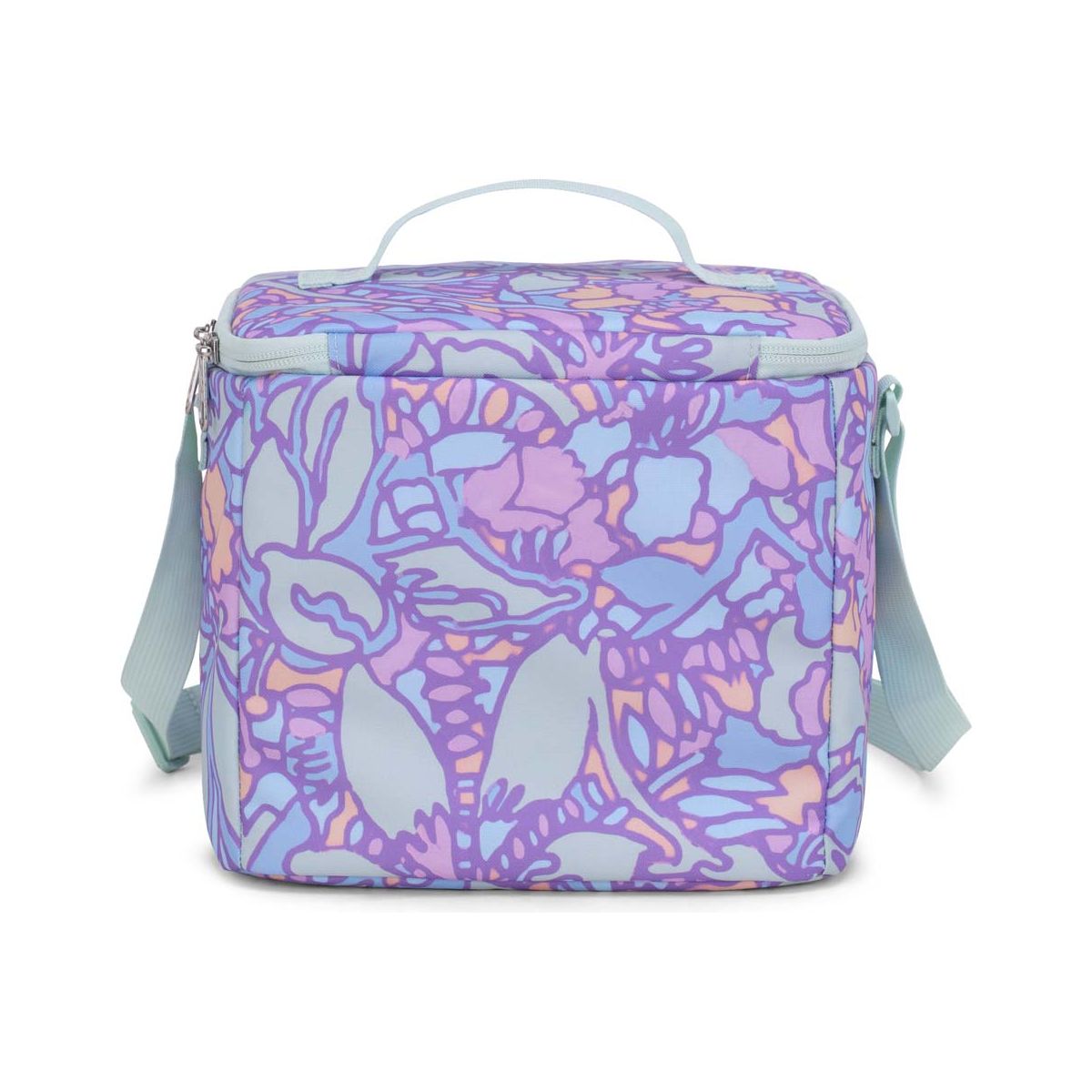 JanSport Super Snack Lunch Bag - Fluid Floral Pastel Lilac