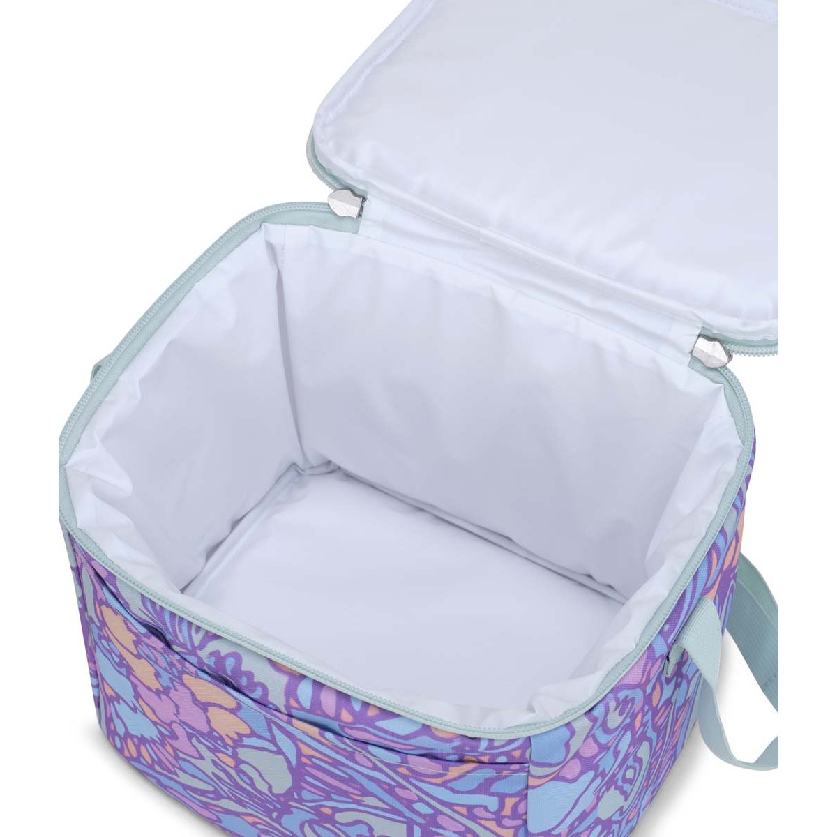 JanSport Super Snack Lunch Bag - Fluid Floral Pastel Lilac