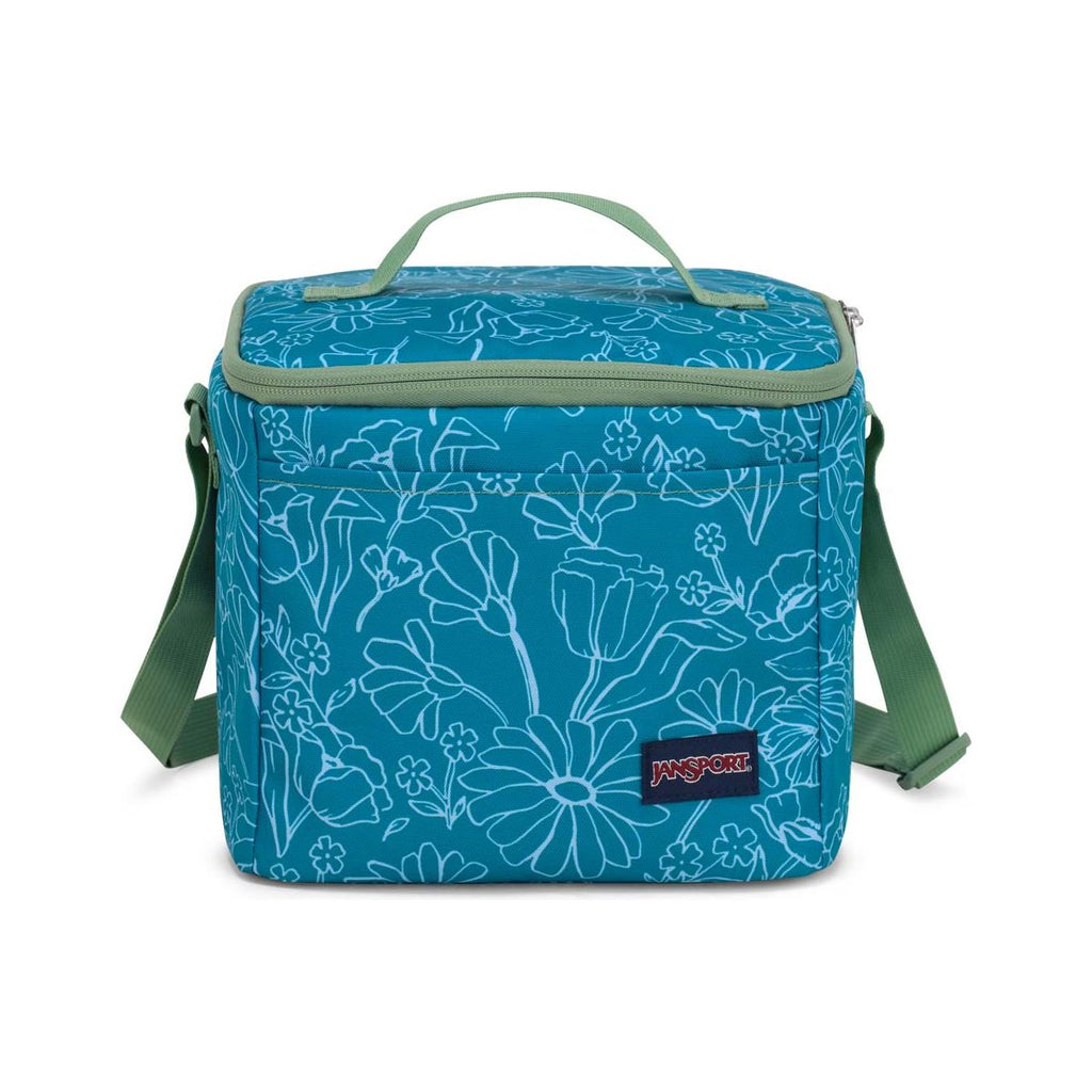 JanSport Super Snack Lunch Bag - Delightful Daisies Green