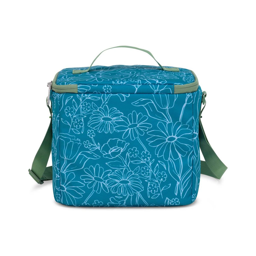 JanSport Super Snack Lunch Bag - Delightful Daisies Green