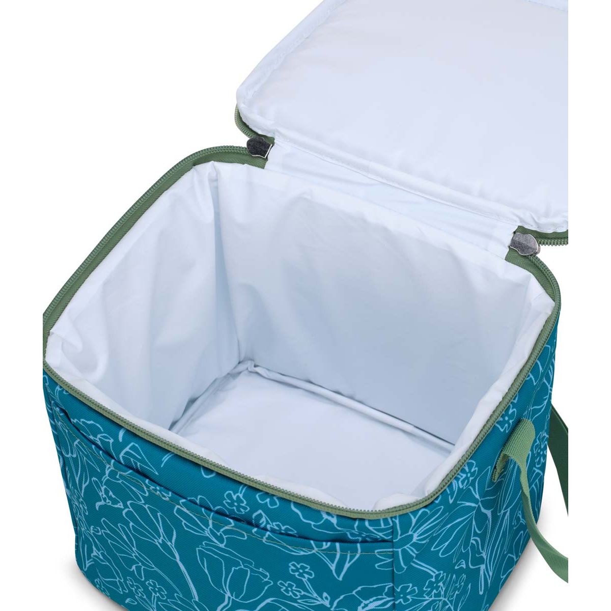 JanSport Super Snack Lunch Bag - Delightful Daisies Green