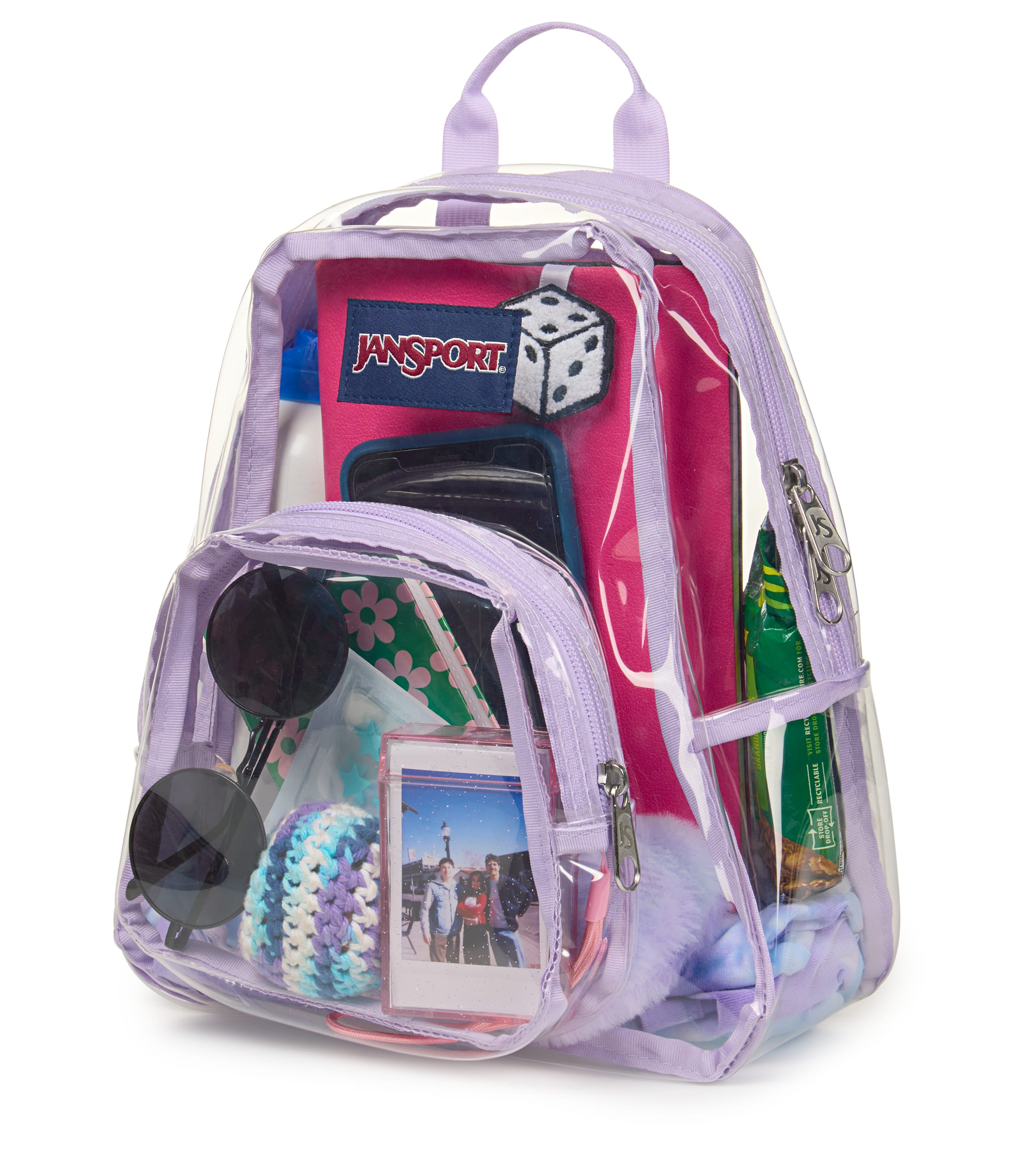 Jansport Clear Mini Pack - Clear/Pastel Lilac
