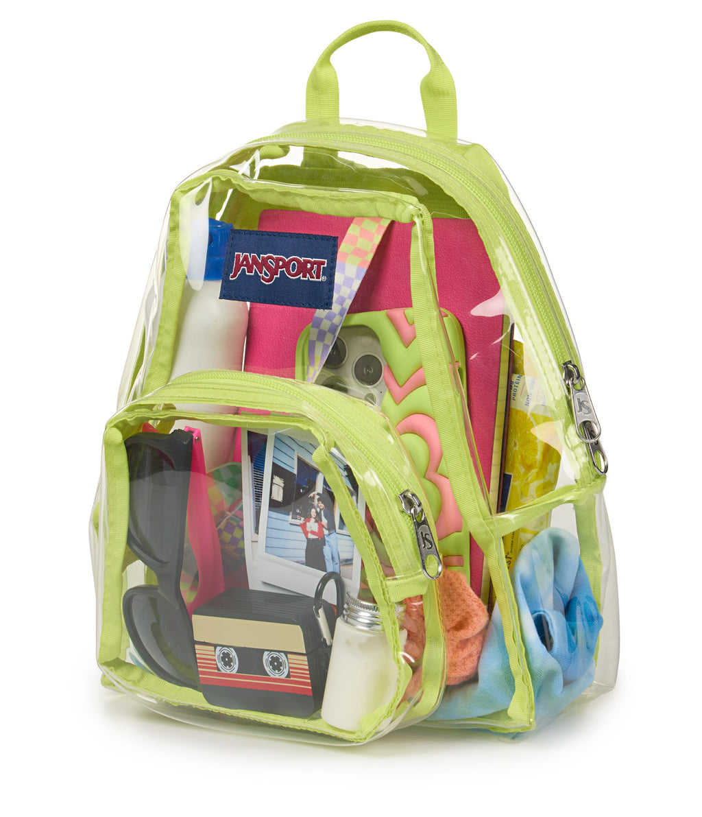 Jansport Clear Mini Pack - Clear/Citron Lime