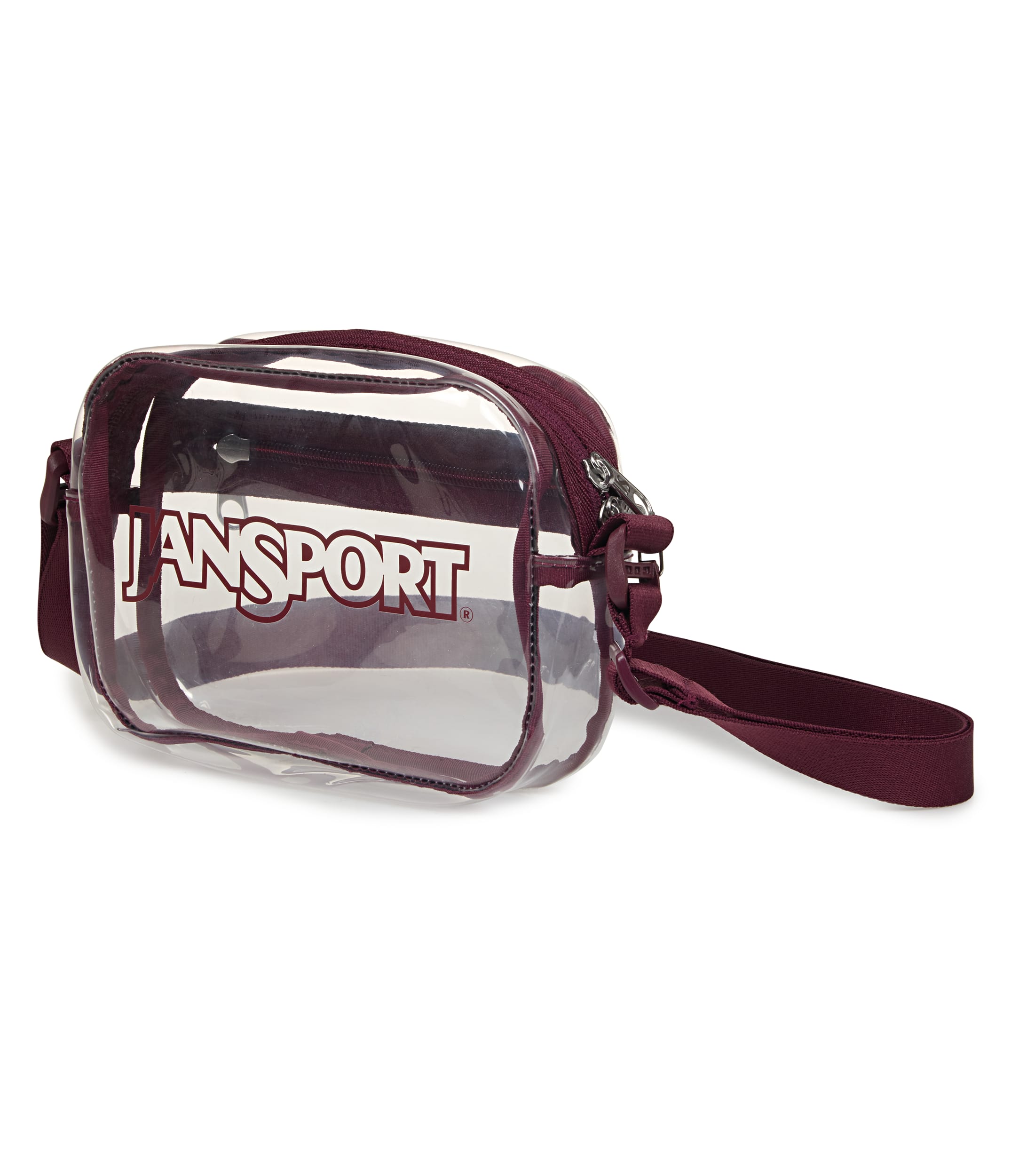 Jansport Clear Crossbody - Clear/Cherry Lequer
