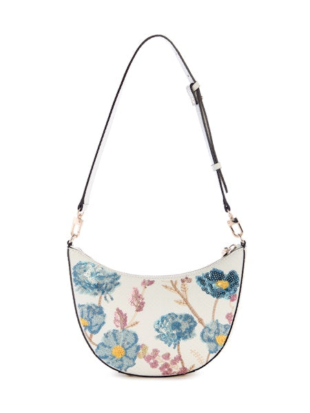 GUESS Zaria Mini Top Zip Shoulder Bag - Floral Multi