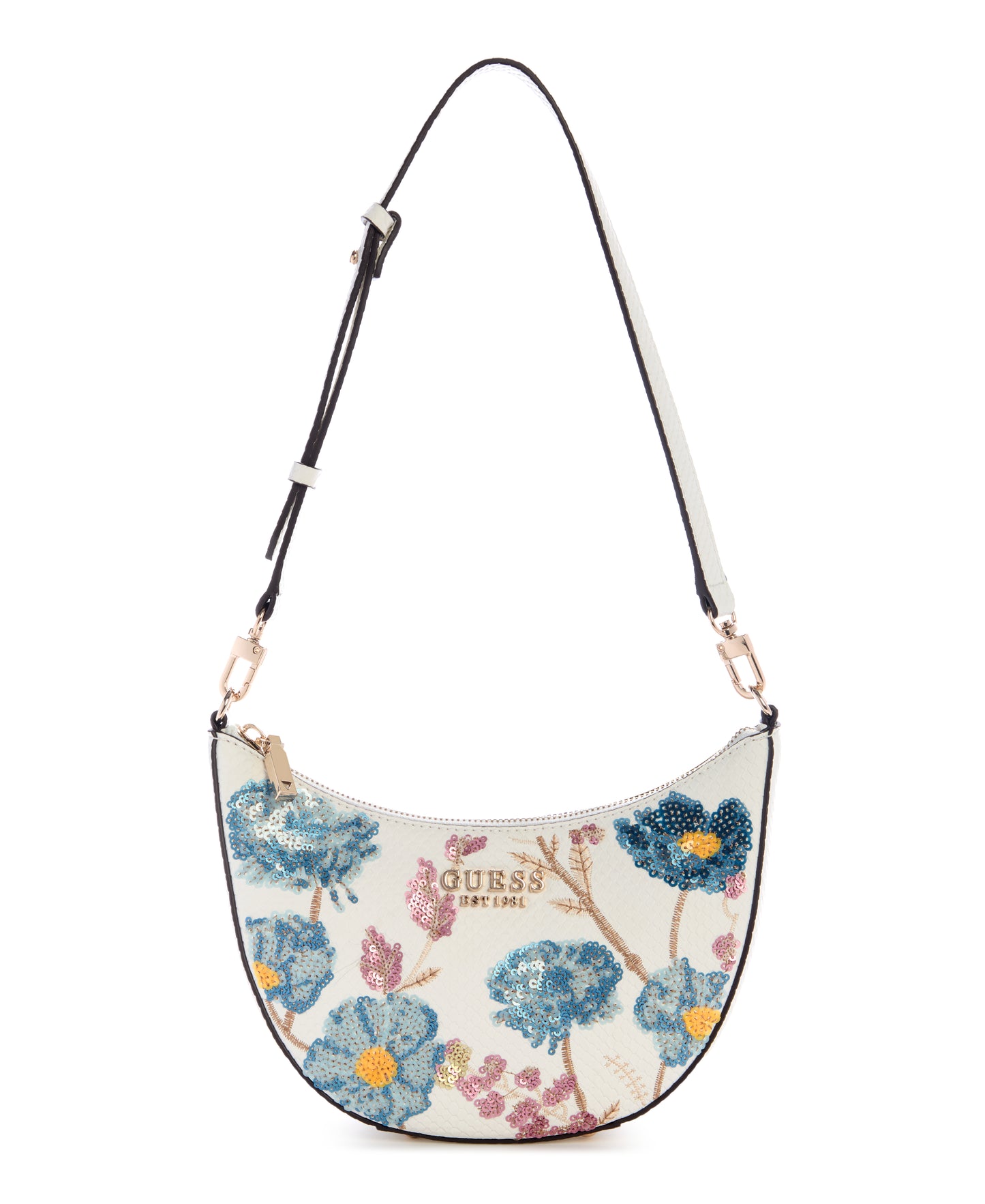 GUESS Zaria Mini Top Zip Shoulder Bag - Floral Multi