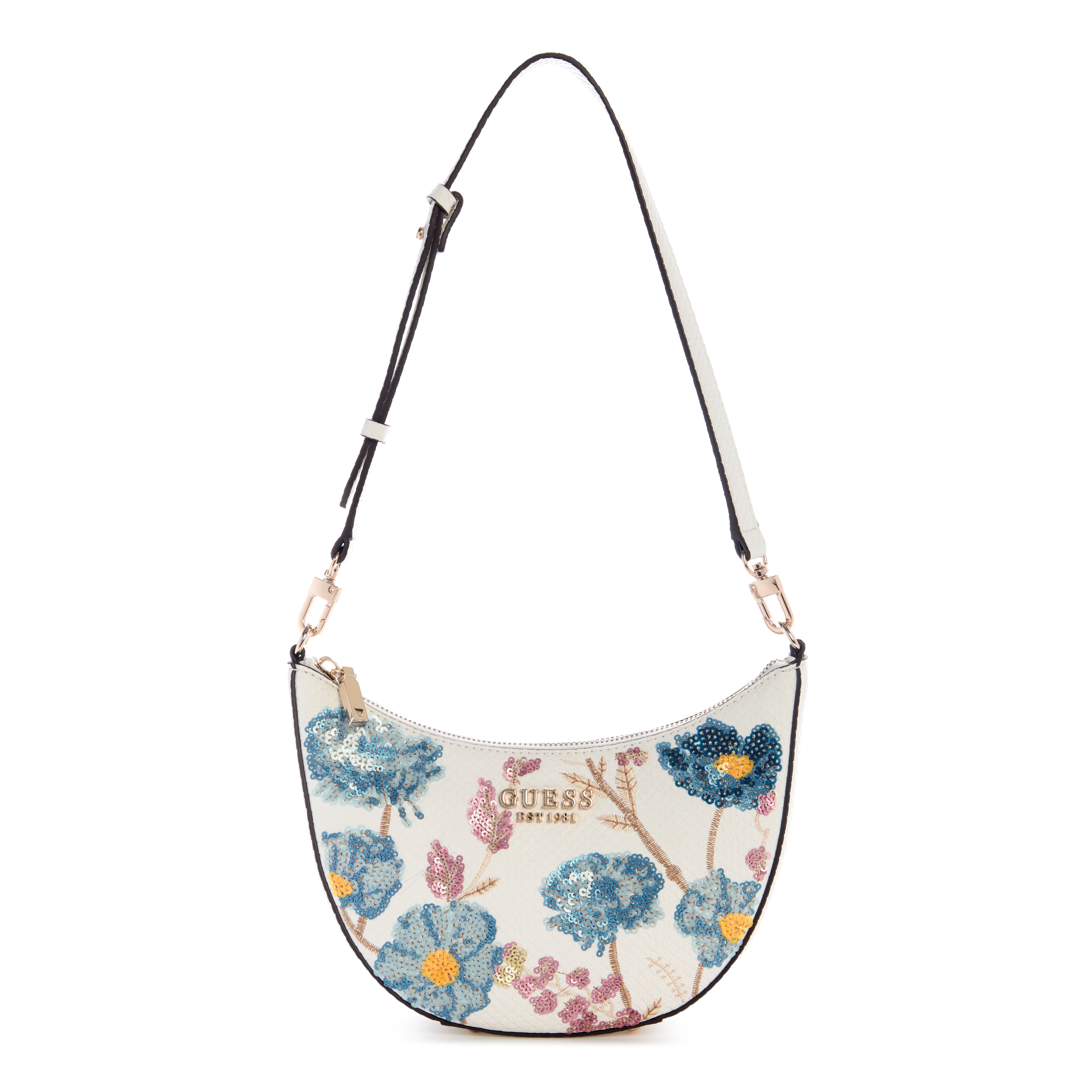 GUESS Zaria Mini Top Zip Shoulder Bag - Floral Multi