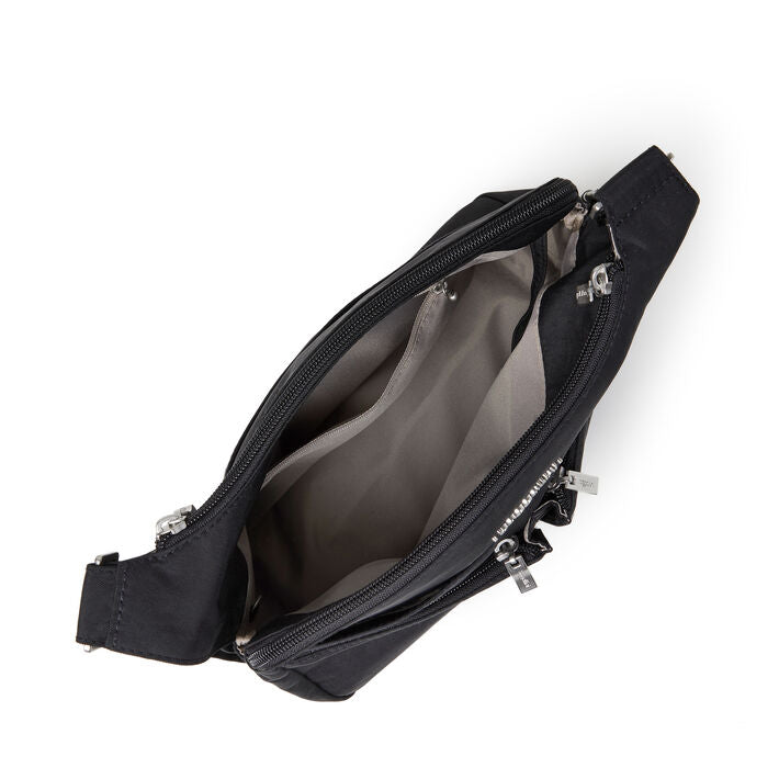 Baggallini Cross Over Crossbody - Black With Sand Lining