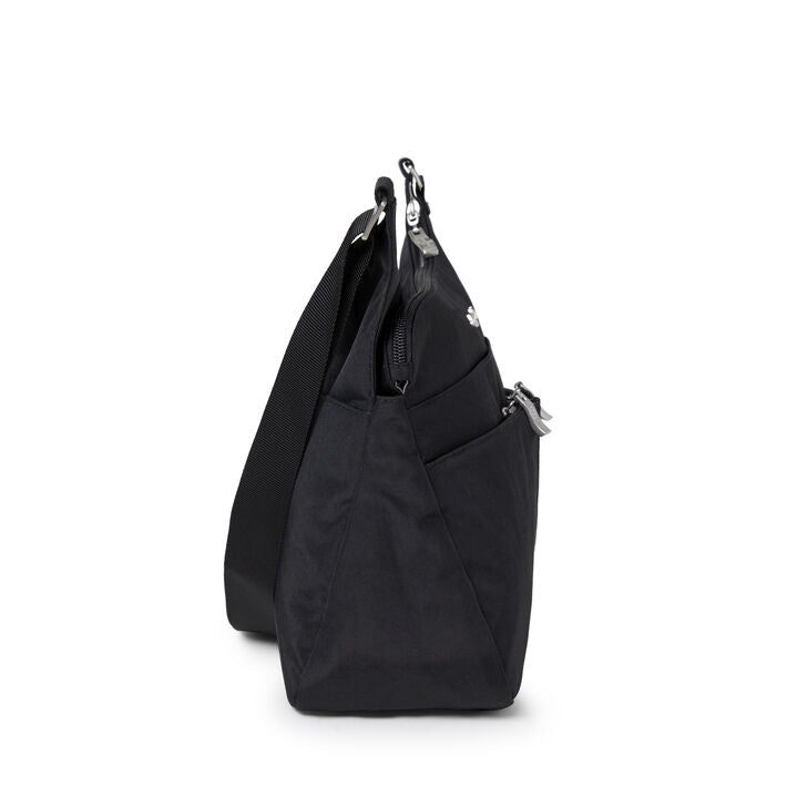 Baggallini Cross Over Crossbody - Black With Sand Lining