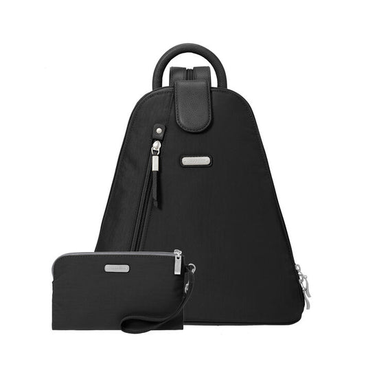 Sac à dos Baggallini Metro avec dragonne pour téléphone RFID - Noir