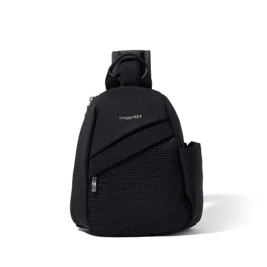 Sac à bandoulière moyen Baggallini - Néoprène noir