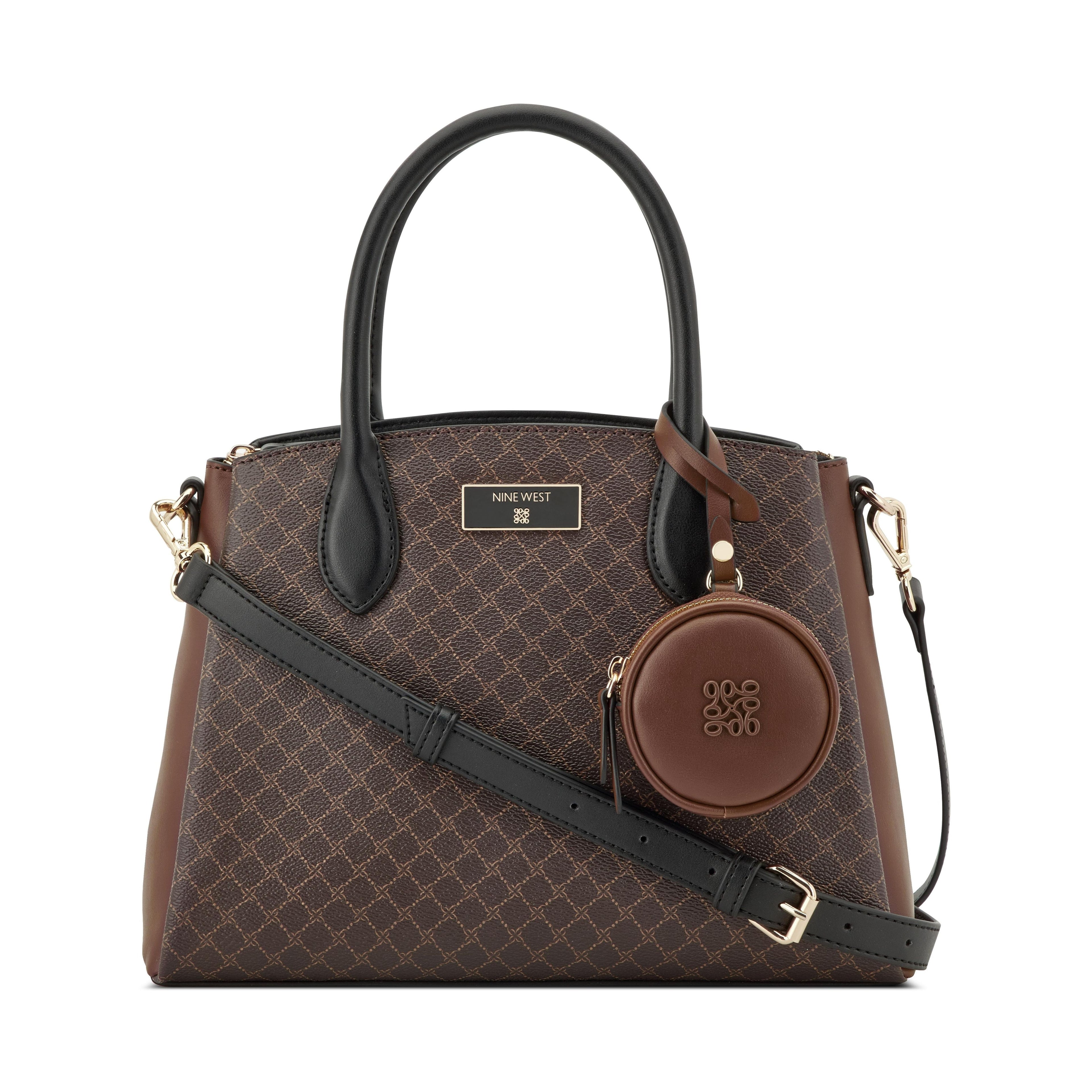 Nine West Handbags MARY SATCHEL BROWN/BLACK