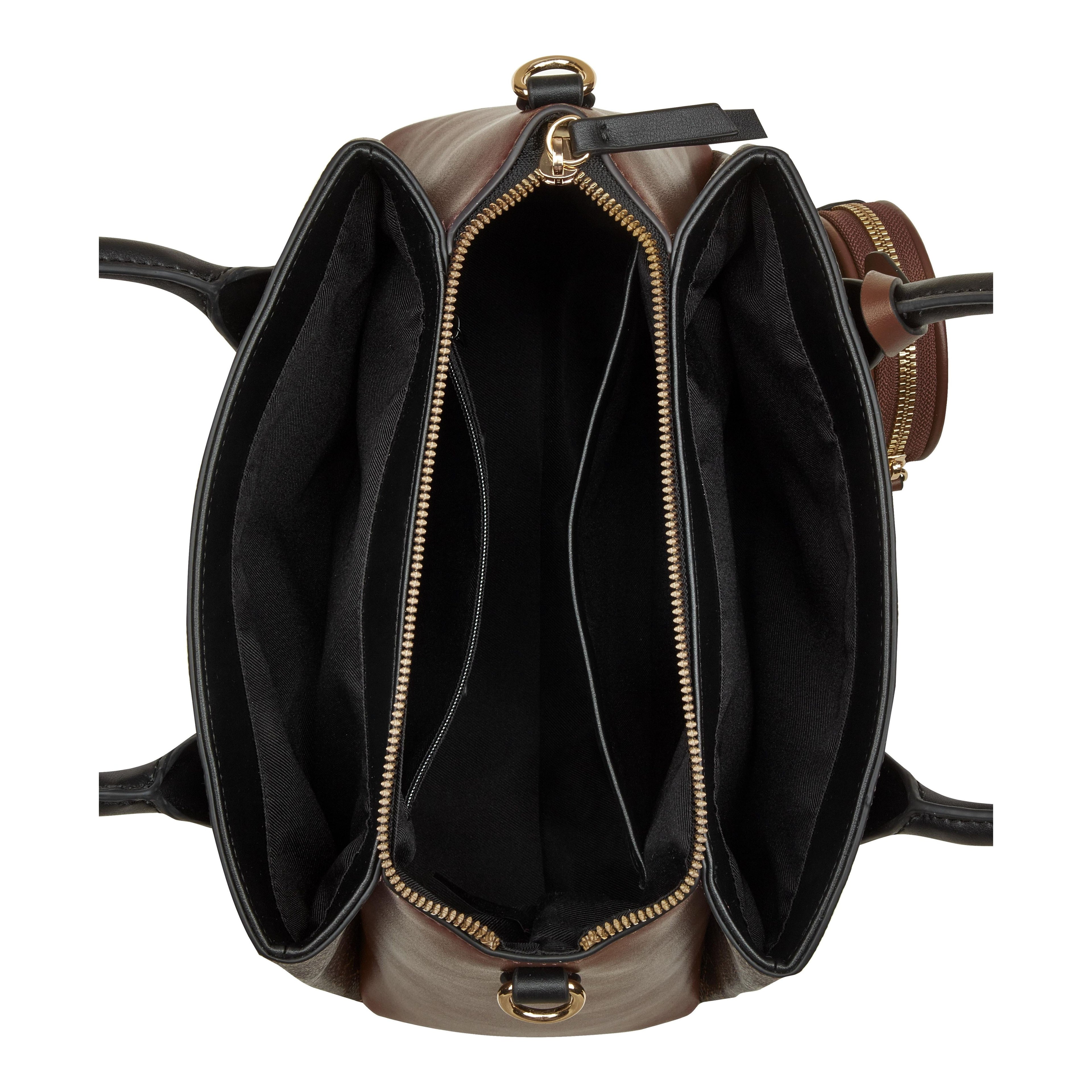 Nine West Handbags MARY SATCHEL BROWN/BLACK