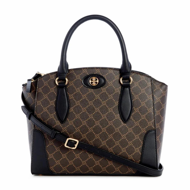 Sacoche à 3 Compartiments Nine West Innes - Noir Marron