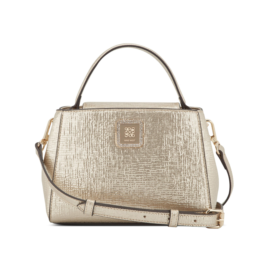 Nine West Handbags NIAMH TOP HANDLE CROSSBODY PLATINO