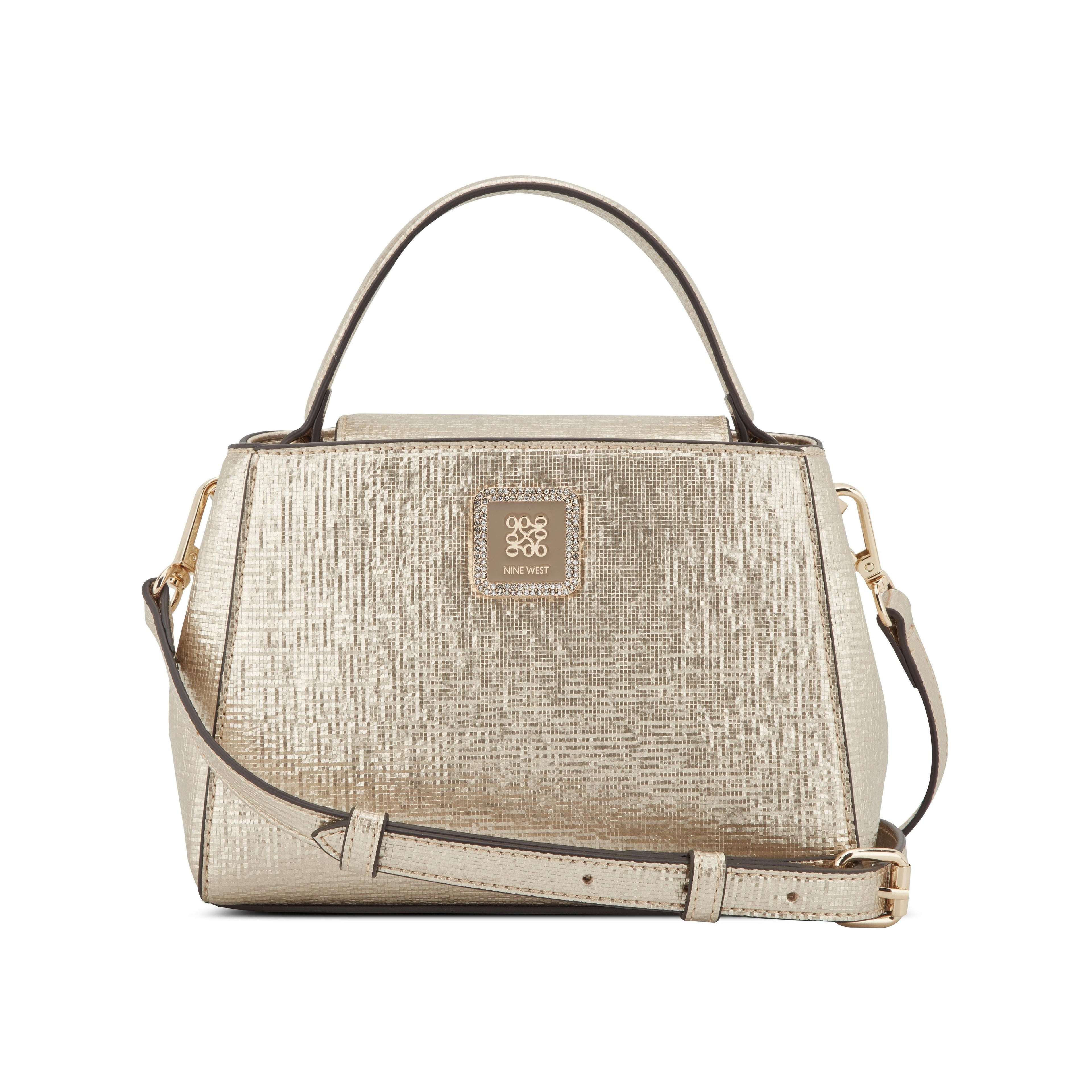 Nine West Handbags NIAMH TOP HANDLE CROSSBODY PLATINO
