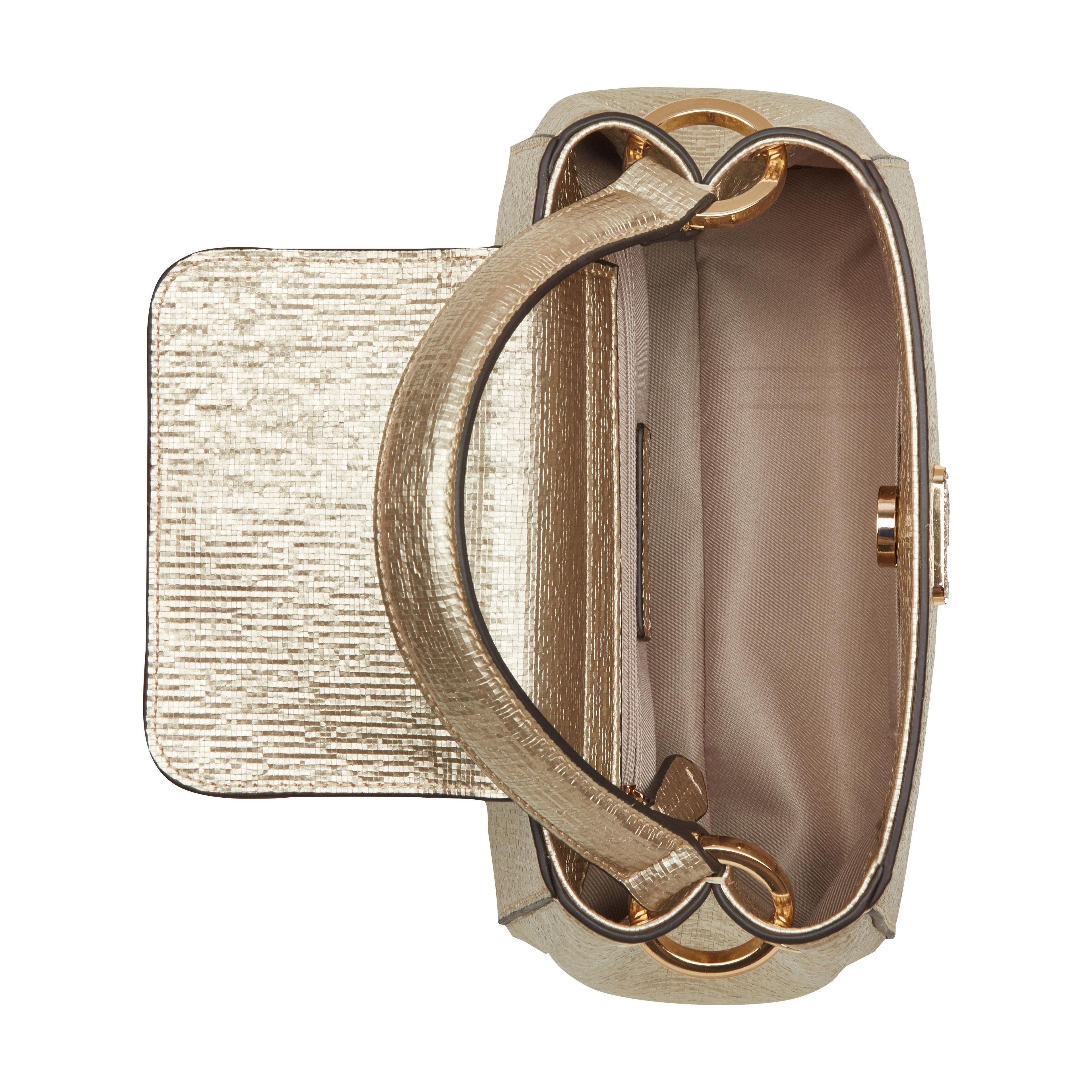 Nine West Handbags NIAMH TOP HANDLE CROSSBODY PLATINO