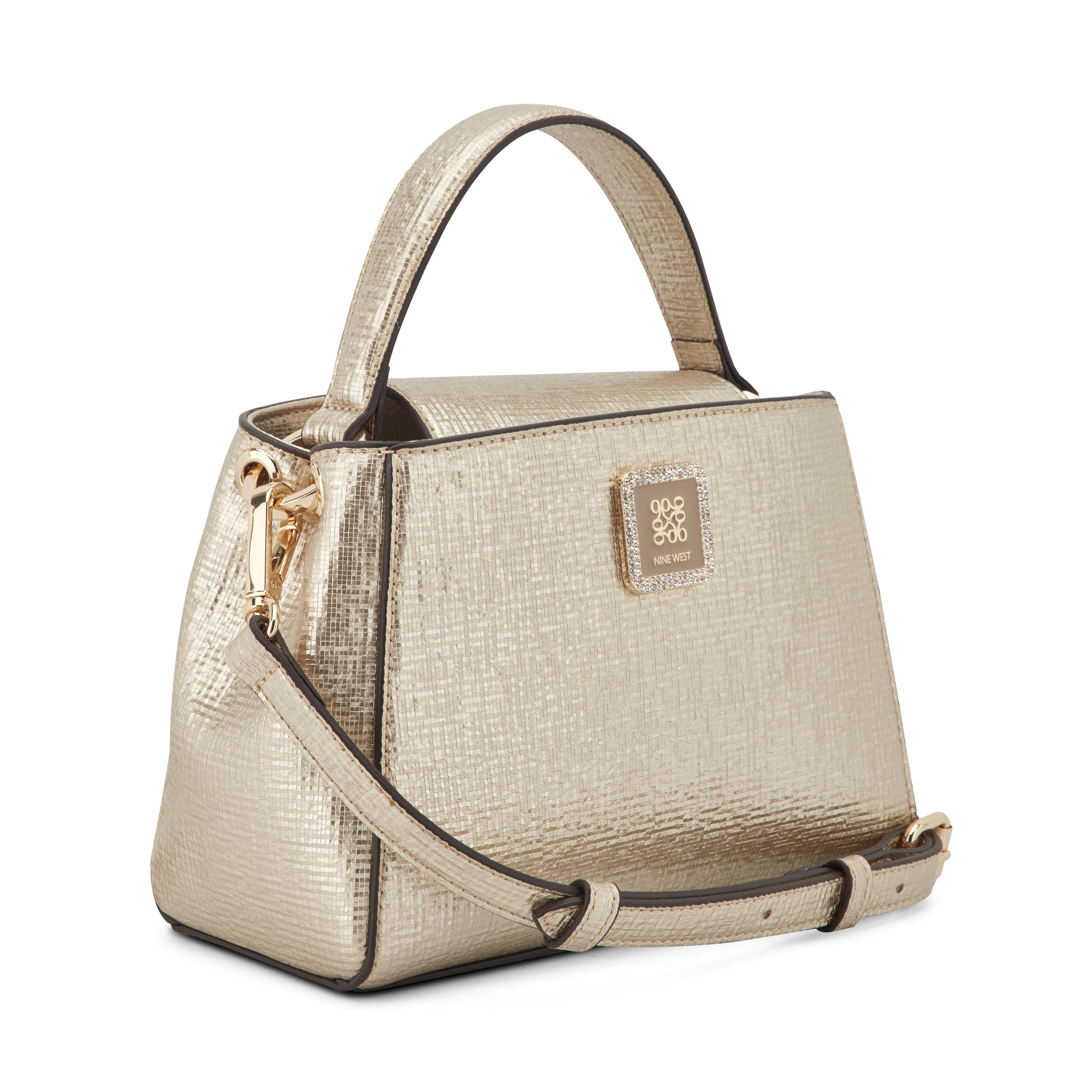 Nine West Handbags NIAMH TOP HANDLE CROSSBODY PLATINO