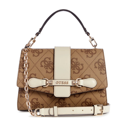 Guess Nolana Top Handle Flap - Latte/bone