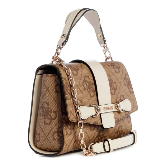 Guess Nolana Top Handle Flap - Latte/bone