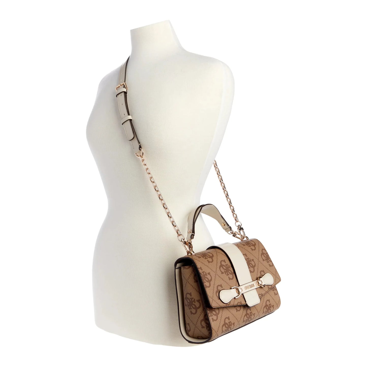 Guess Nolana Top Handle Flap - Latte/bone