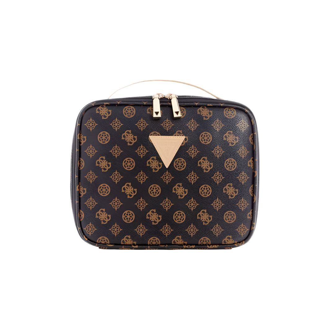 GUESS Wilder Peony Cosmetic Bag - Brown