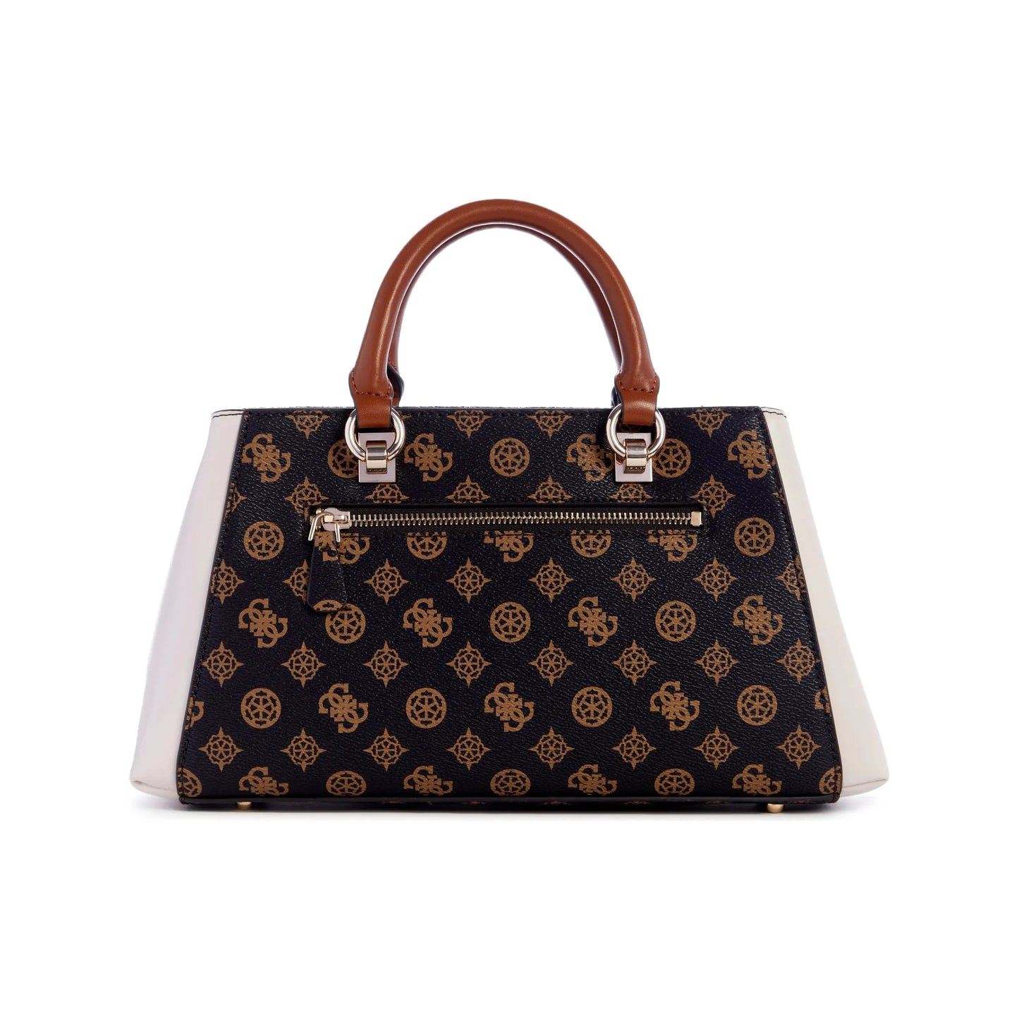 Guess Evelune Girlfriend Satchel - Mocha Logo Multi