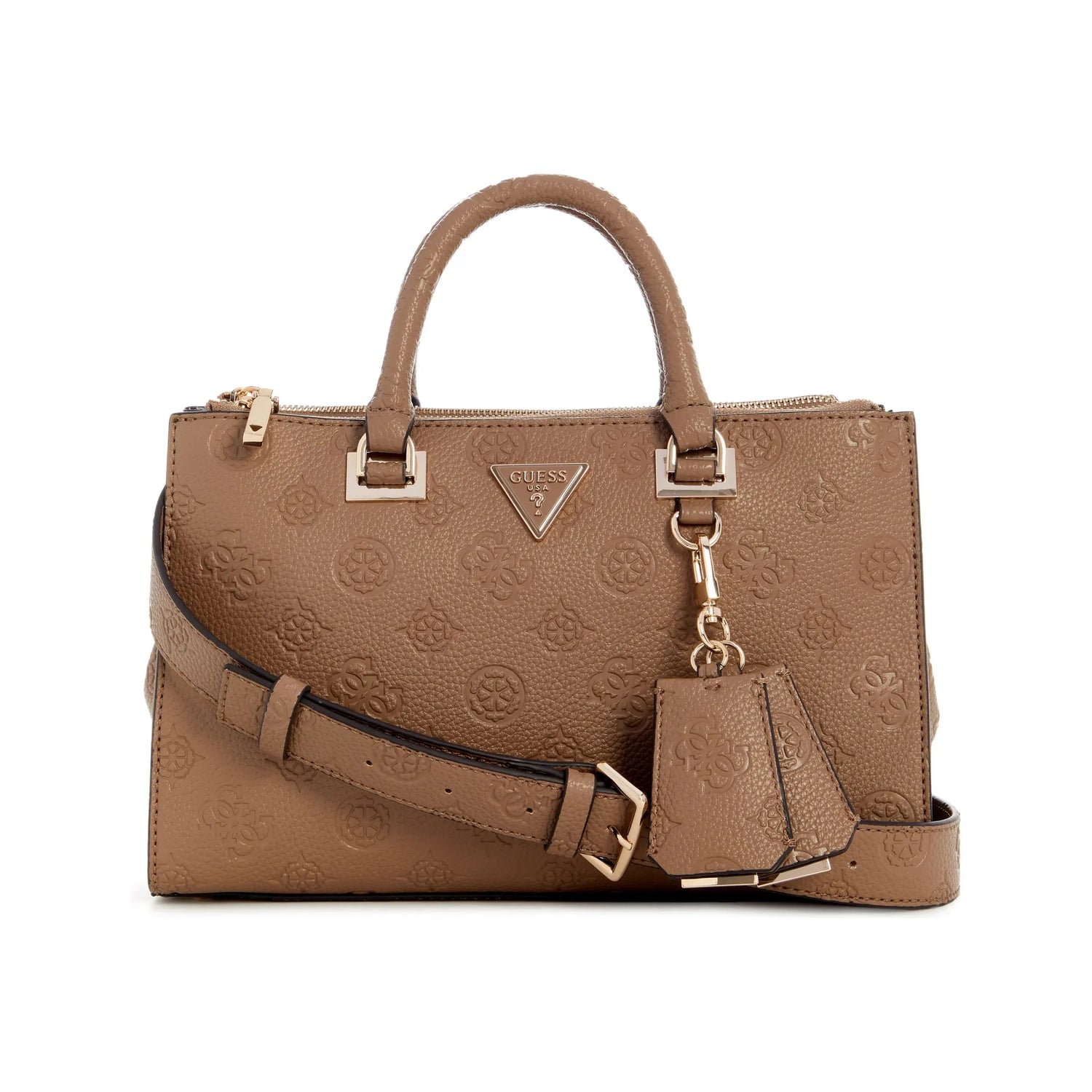 Guess Cresidia Status Satchel Dark Taupe