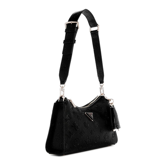 Guess Cresidia Top Zip Shoulder Bag - Black