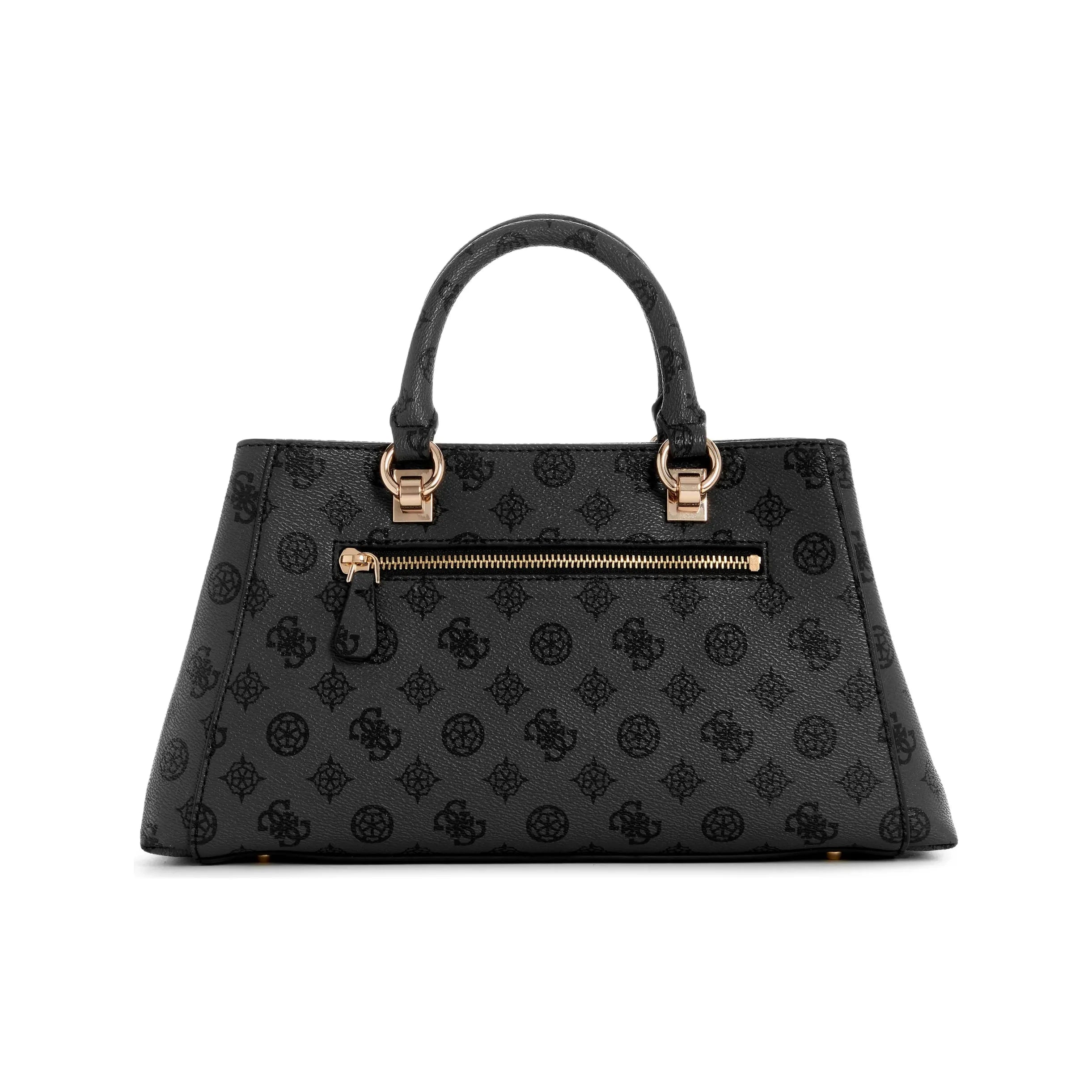 Guess Evelune Girlfriend Satchel - Charcoal Logo