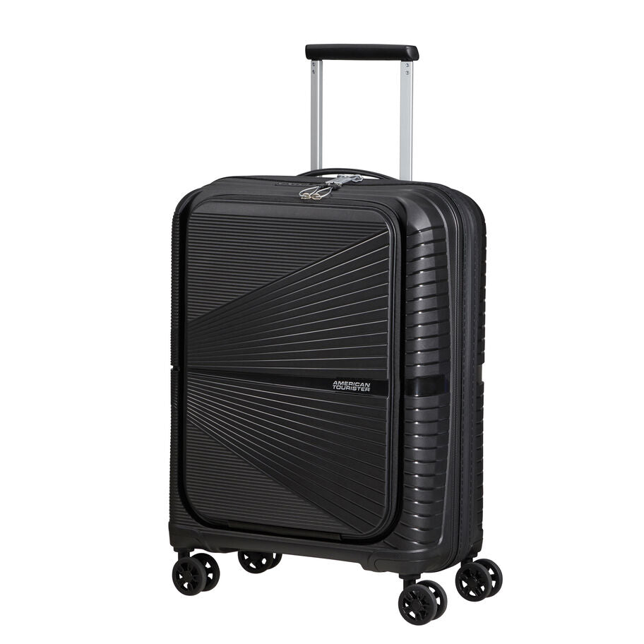 American Tourister Airconic Spinner Frontload Carry-On 15.6" Hardside Luggage - Onyx Black