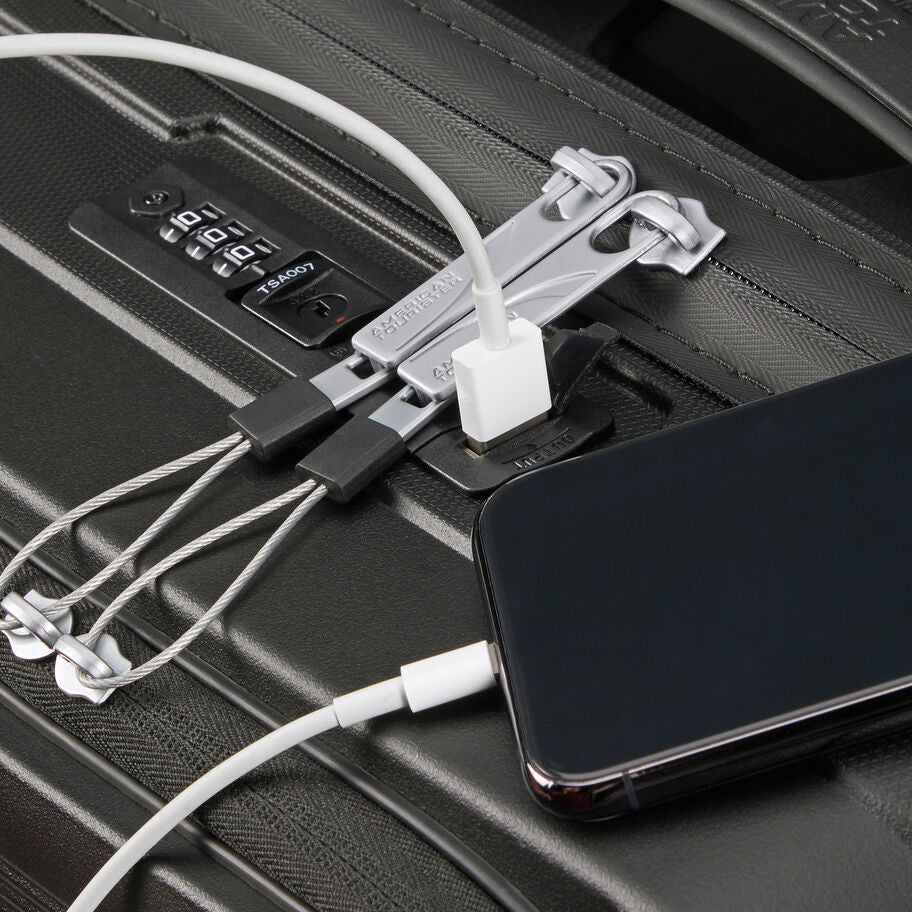 American Tourister Airconic Spinner Frontload Carry-On 15.6" Hardside Luggage - Onyx Black