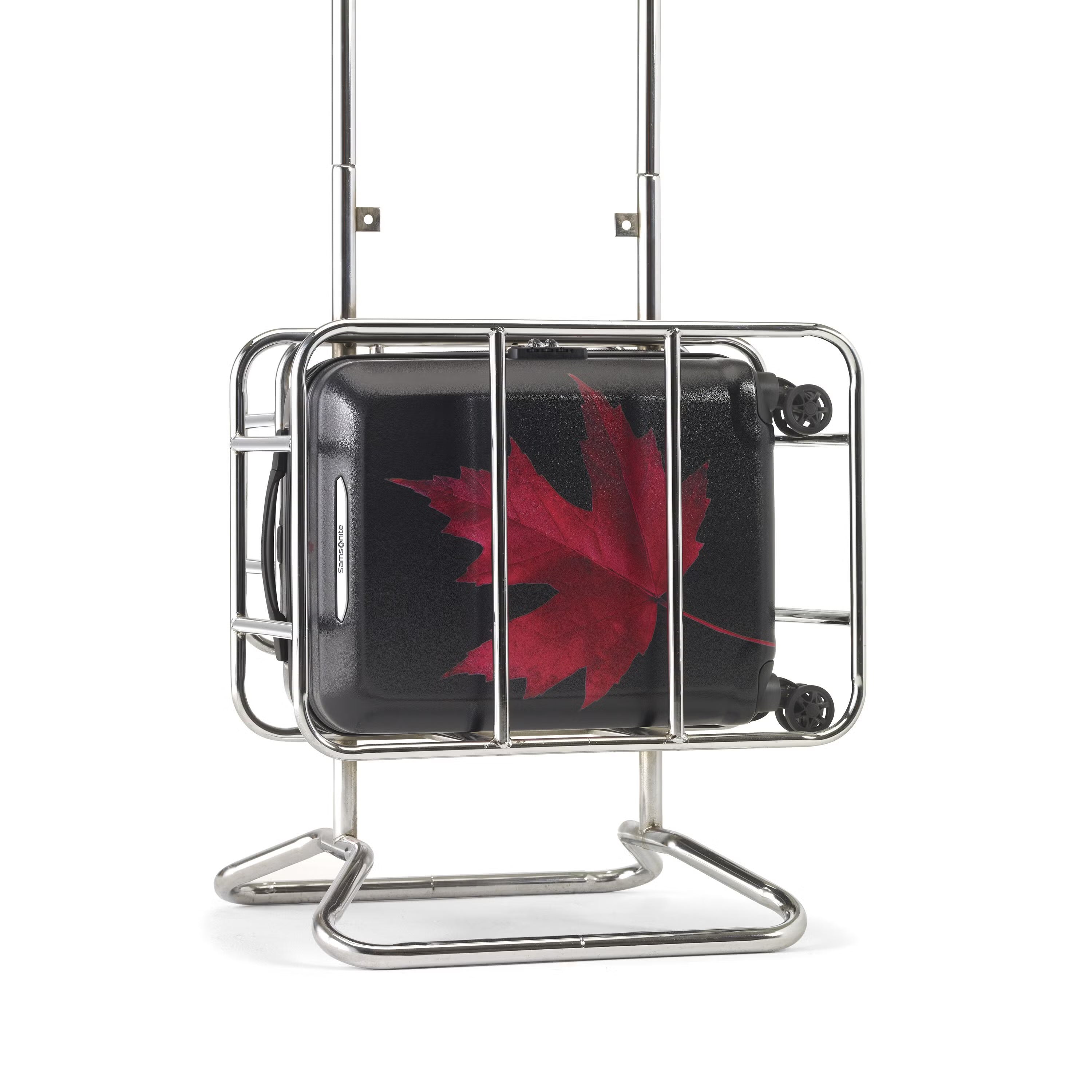 Samsonite Canadian Collection Spinner Carry-On Luggage - Maple Lead Red/Black