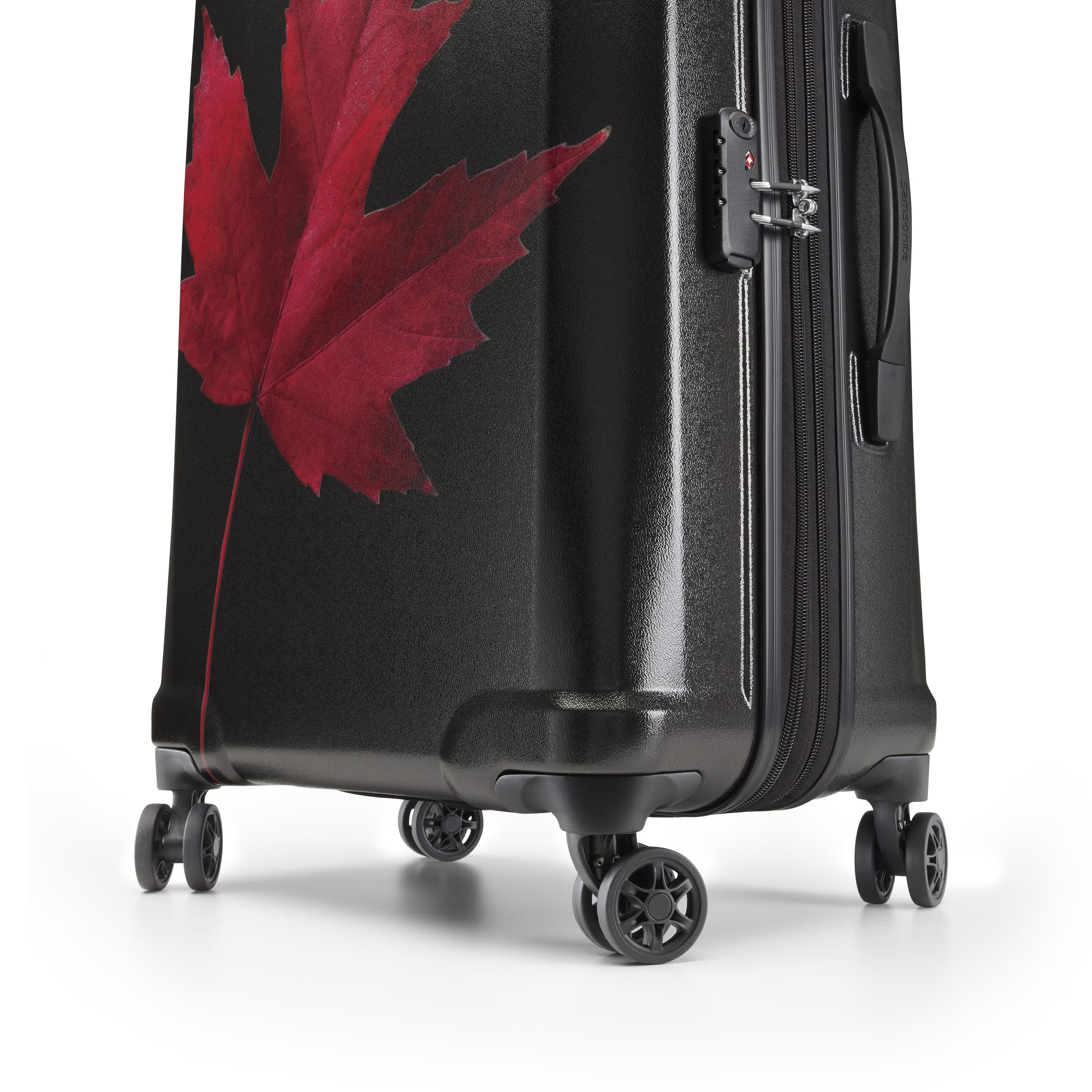Samsonite Canadian Collection Spinner Large Expandable - Maple Lead Red/Black